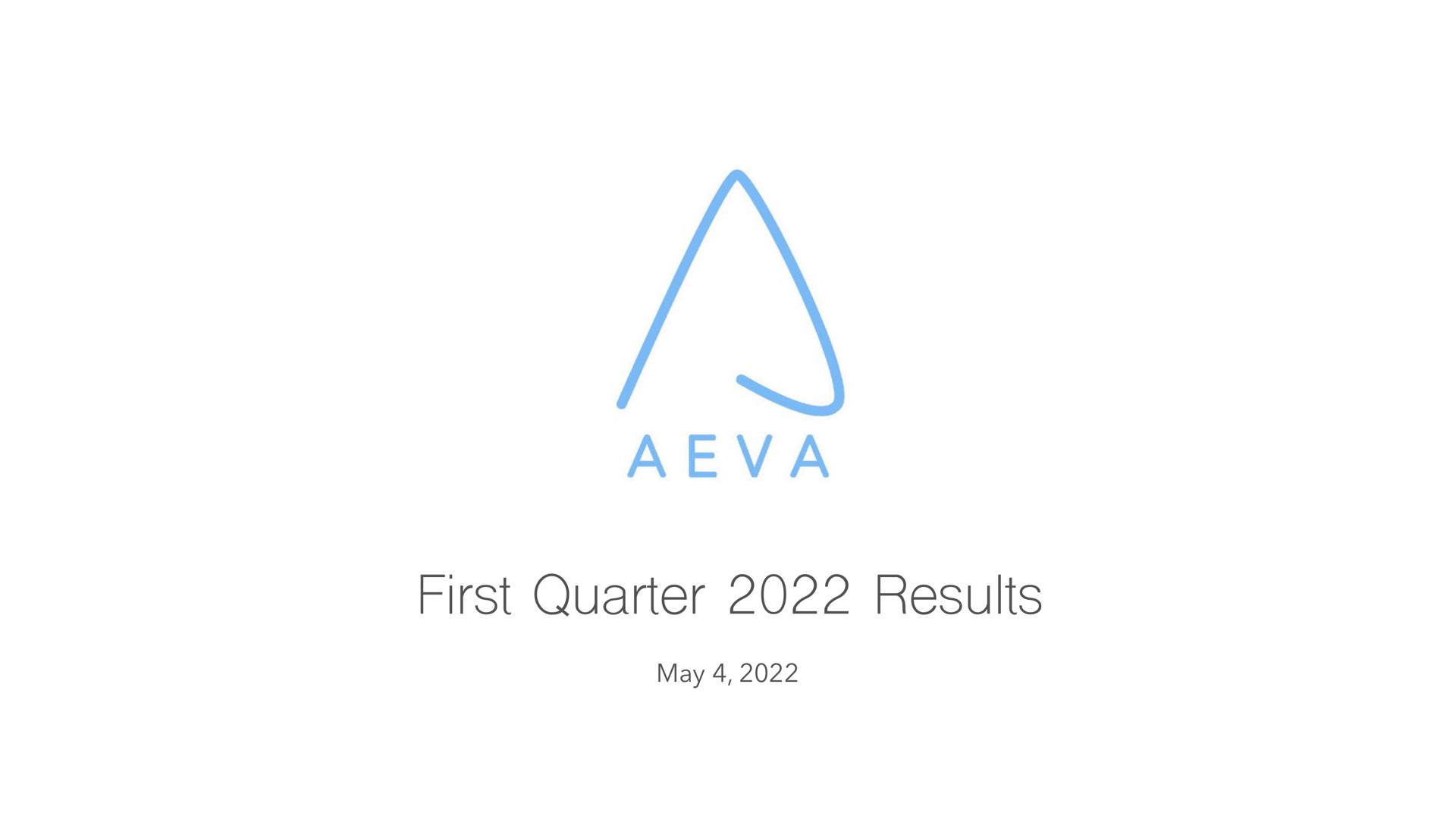 Aeva — First Quarter 2022 Results investment banking deck slide