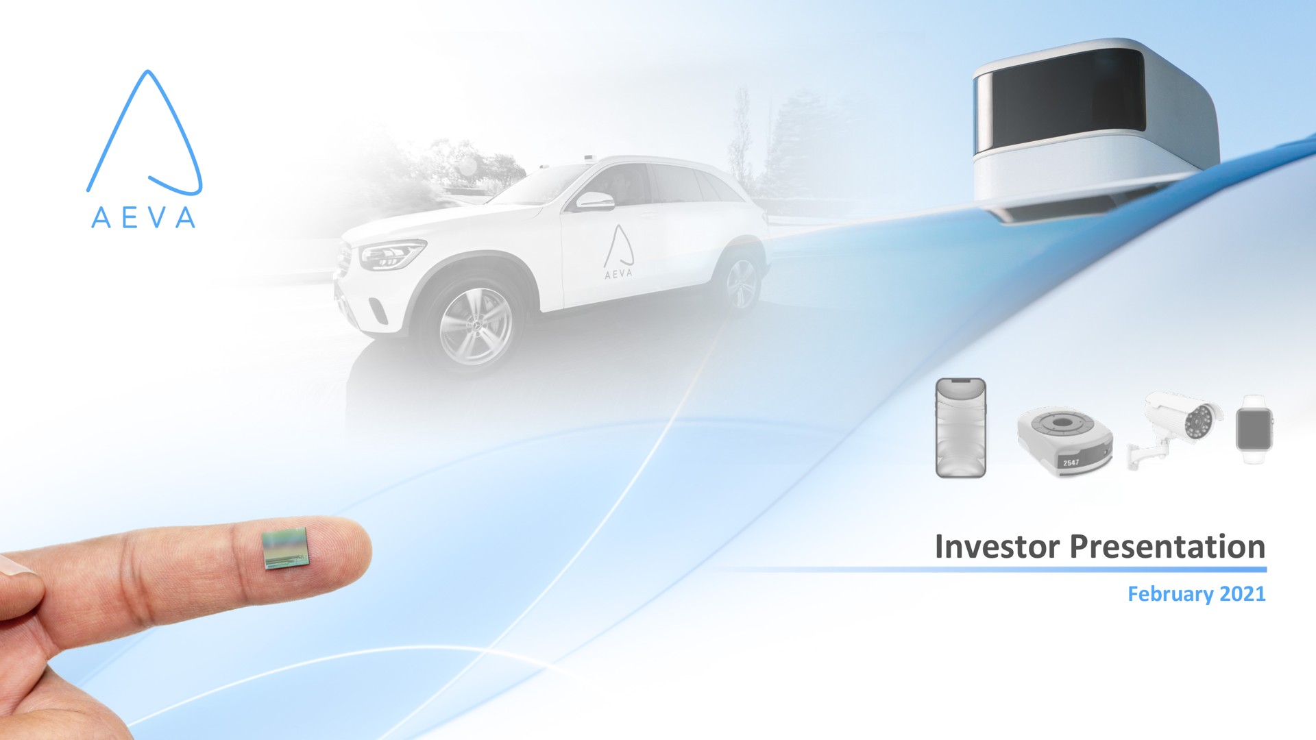 Aeva — Cover Slide investment banking deck slide