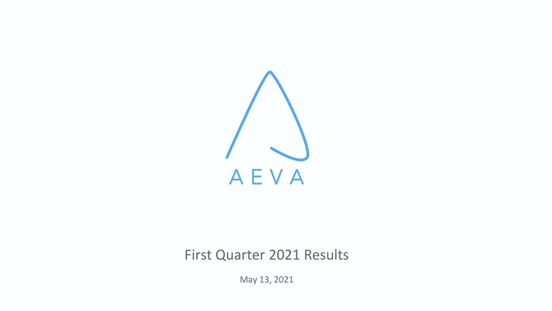 Aeva — First Quarter 2021 Results investment banking deck slide