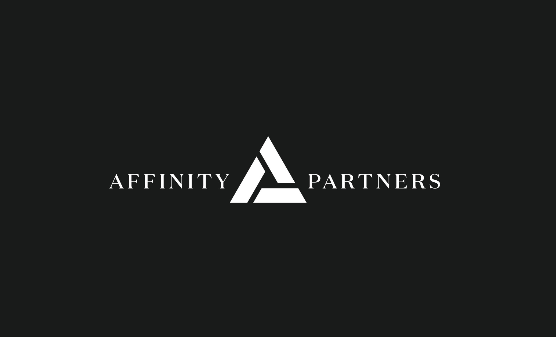 Affinity Partners — Title Slide investment banking deck slide