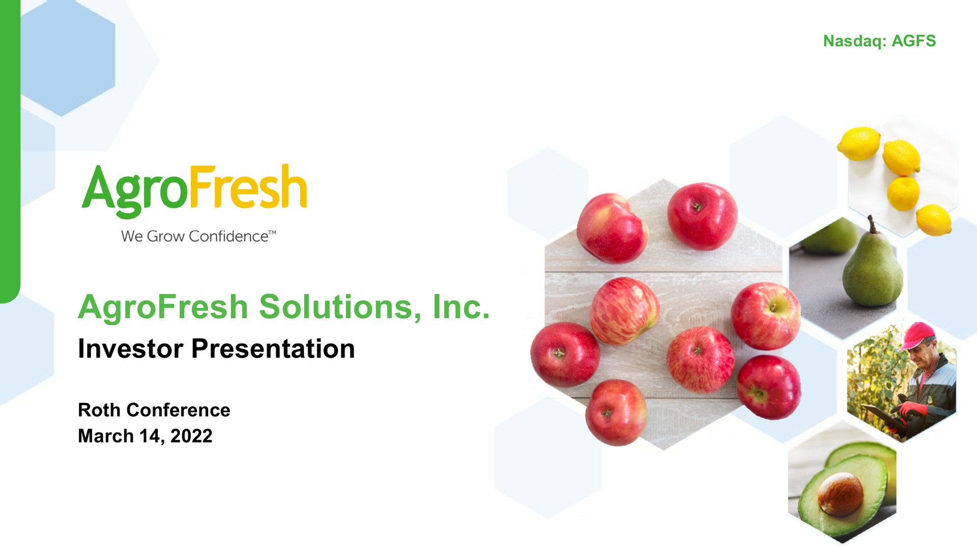 Agrofresh — AgroFresh Solutions, Inc. investment banking deck slide