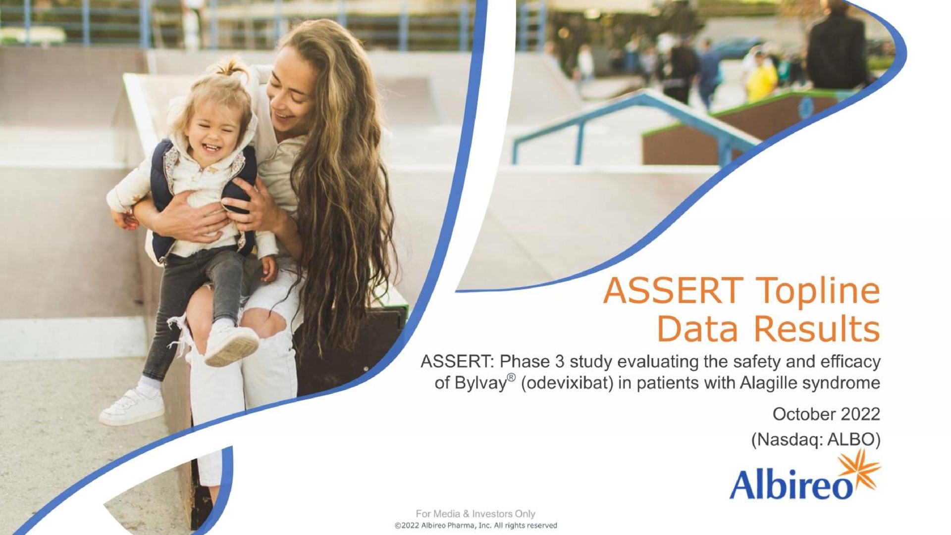 Albireo Pharma — ASSERT Topline Data Results investment banking deck slide
