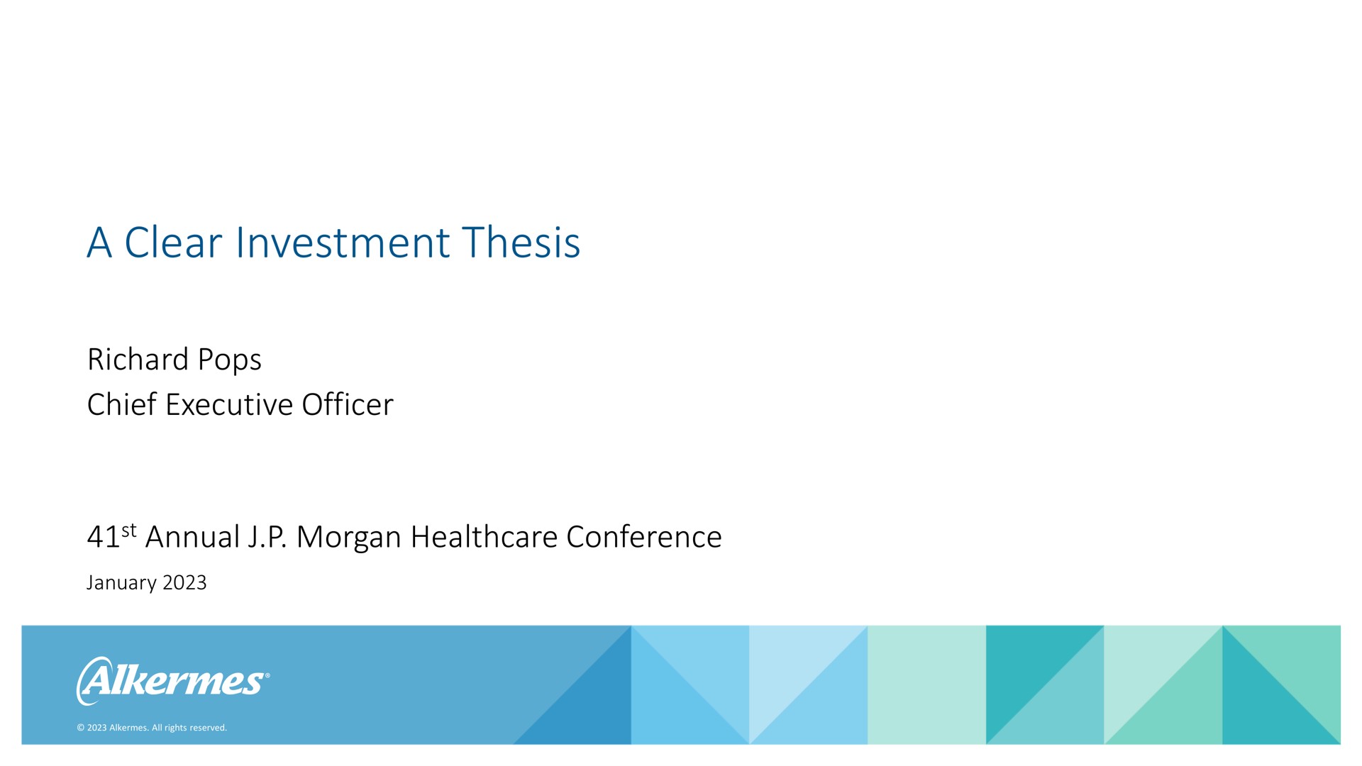 Alkermes — A Clear Investment Thesis investment banking deck slide