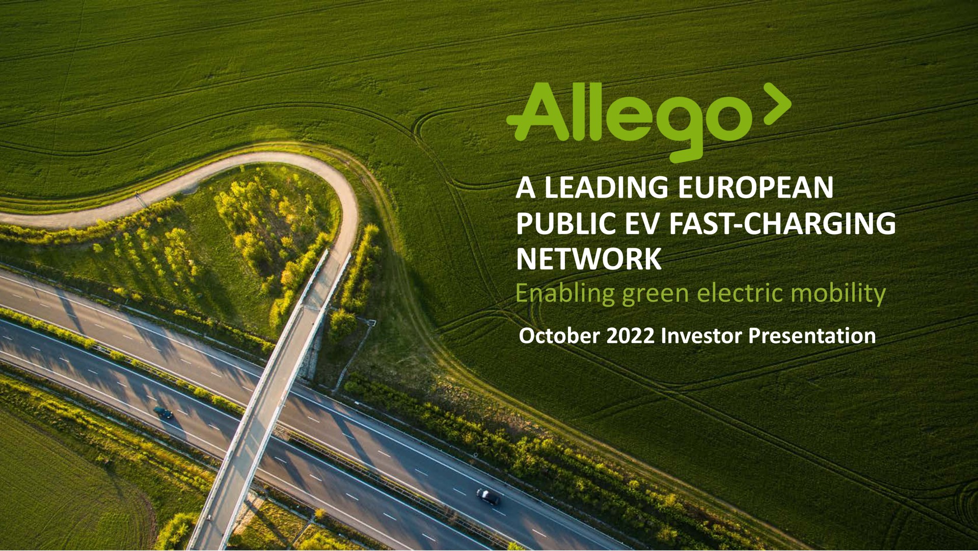 Allego — A Leading European Public Ev Fast-charging Network investment banking deck slide