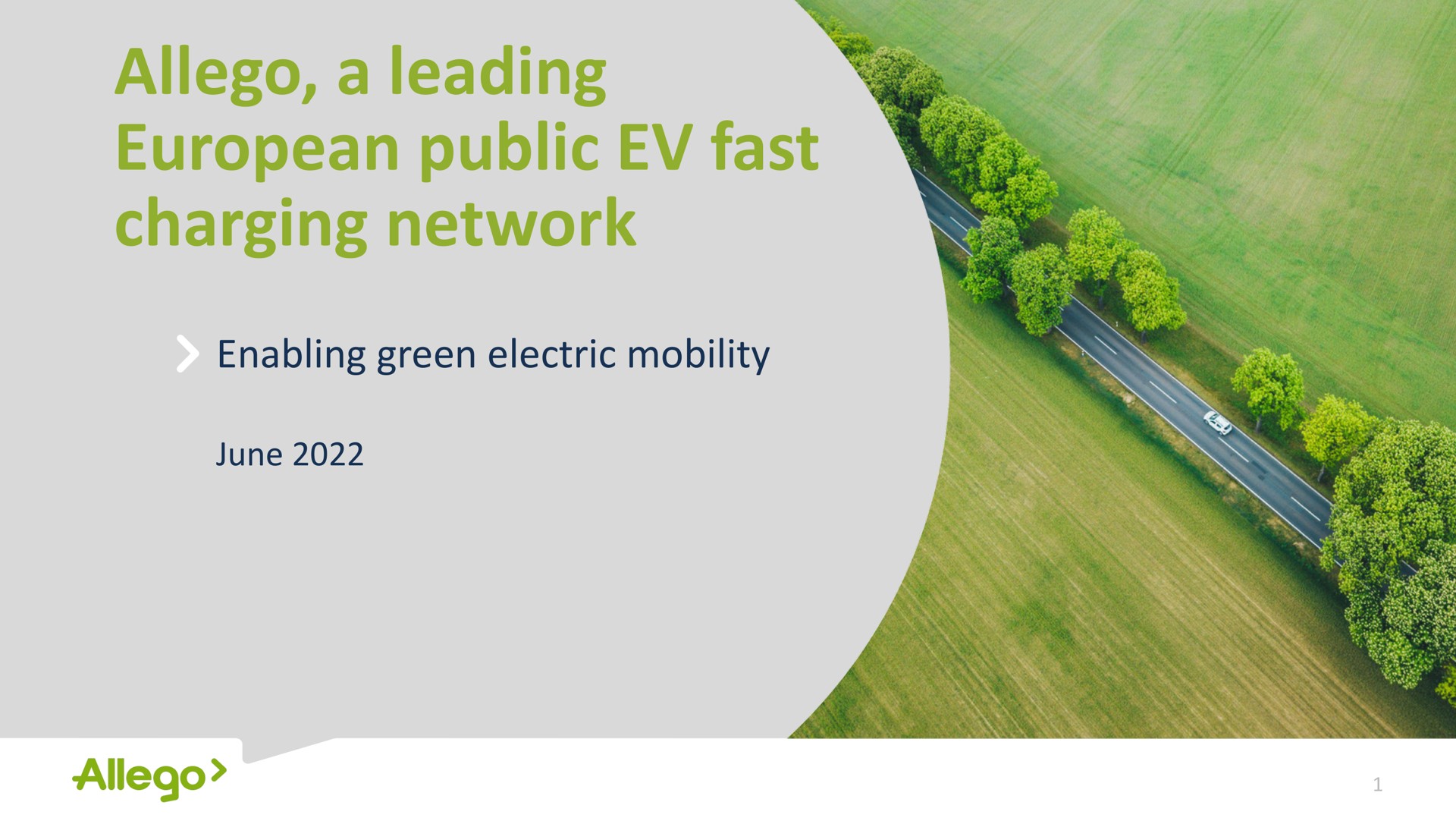 Allego — Allego, a leading European public EV fast charging network investment banking deck slide
