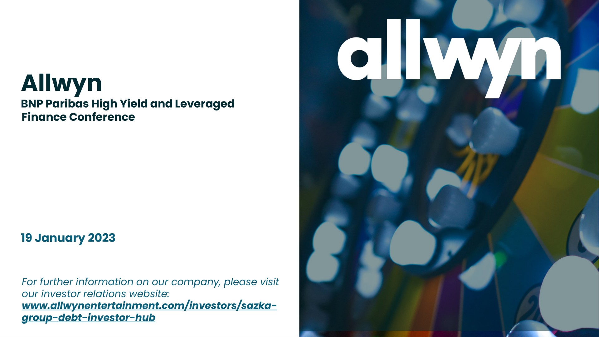 Allwyn investment banking deck slide