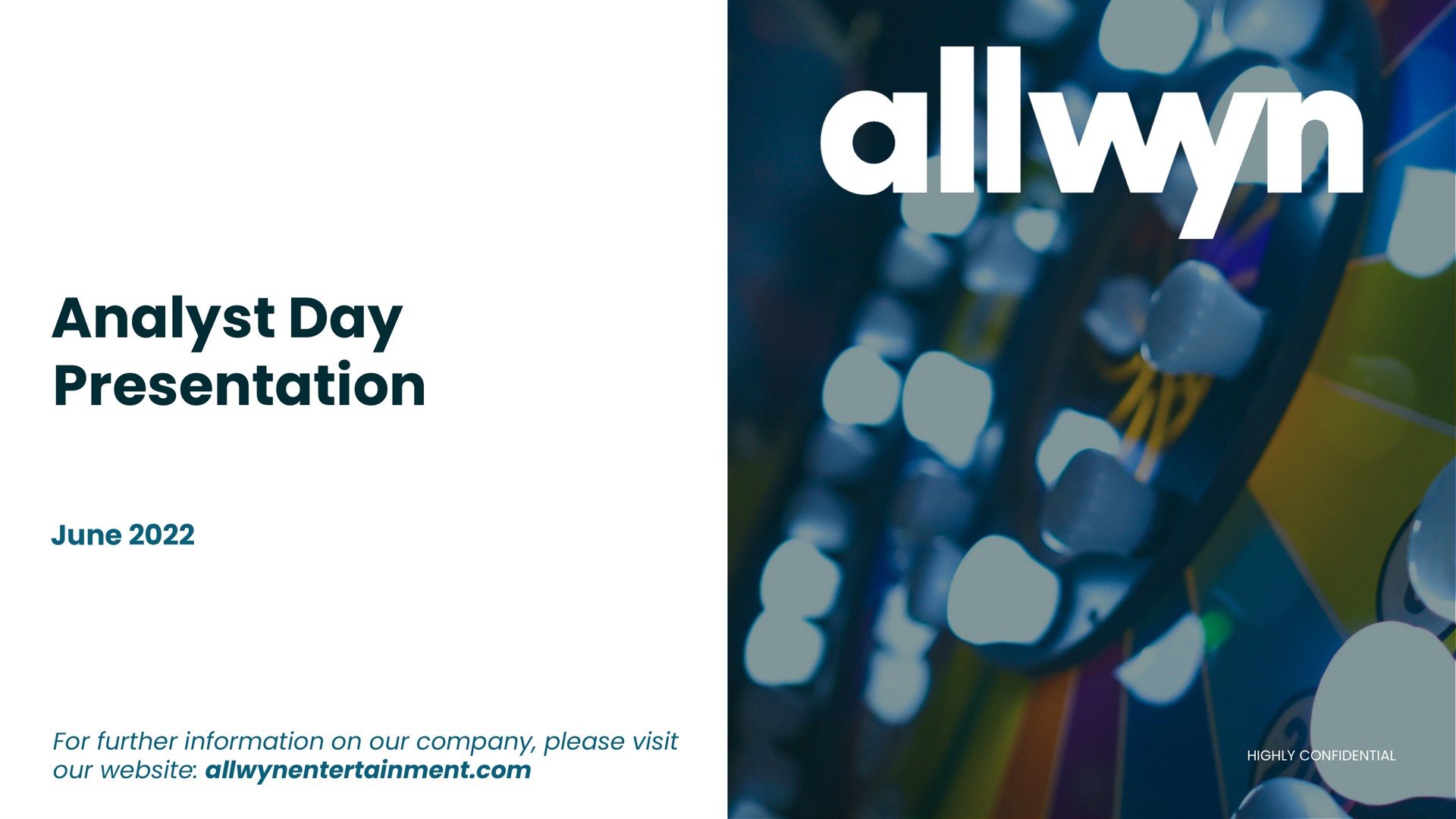 Allwyn — Analyst Day Presentation investment banking deck slide