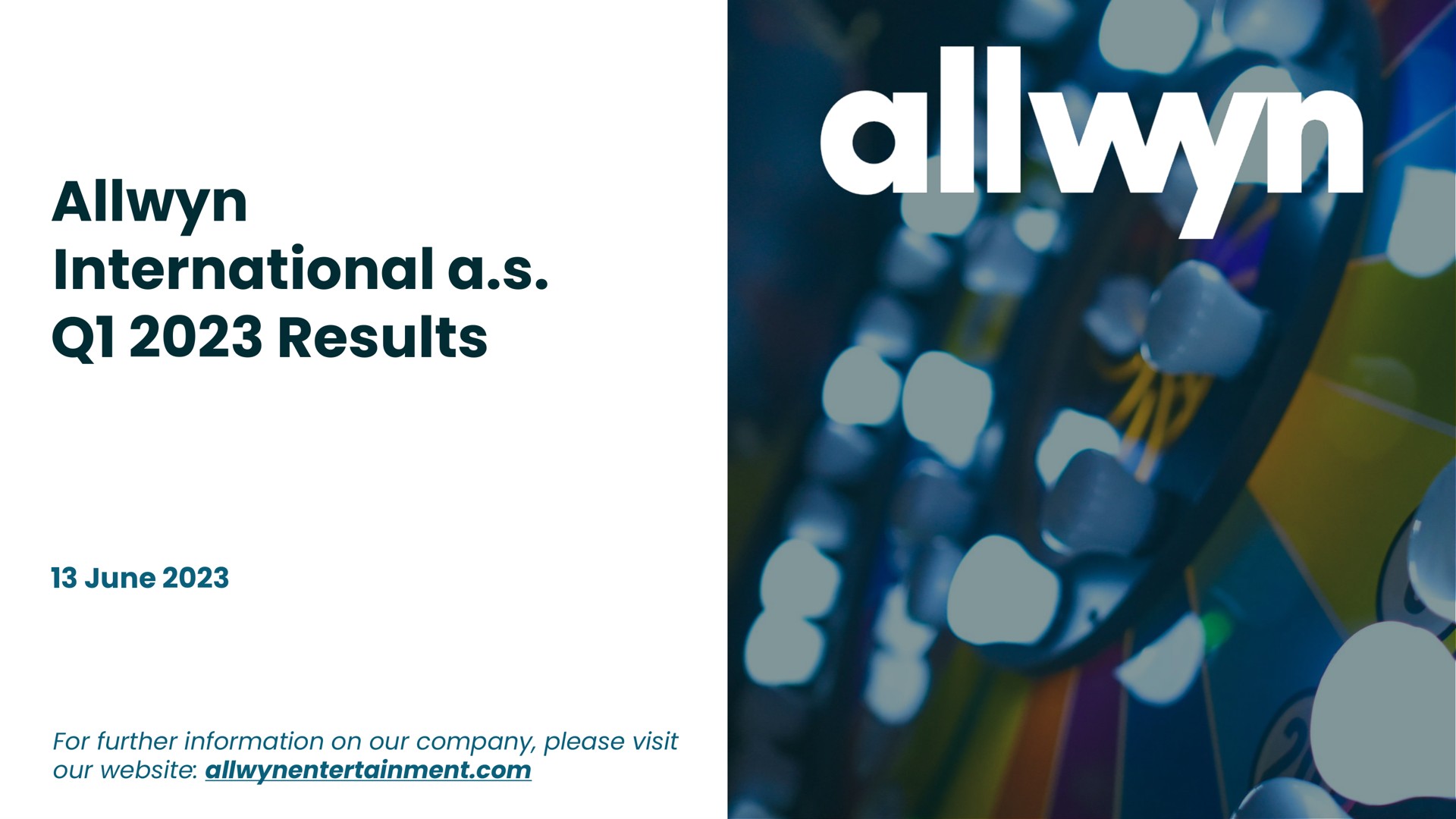 Allwyn — Allwyn International a.s. Q1 2023 Results investment banking deck slide