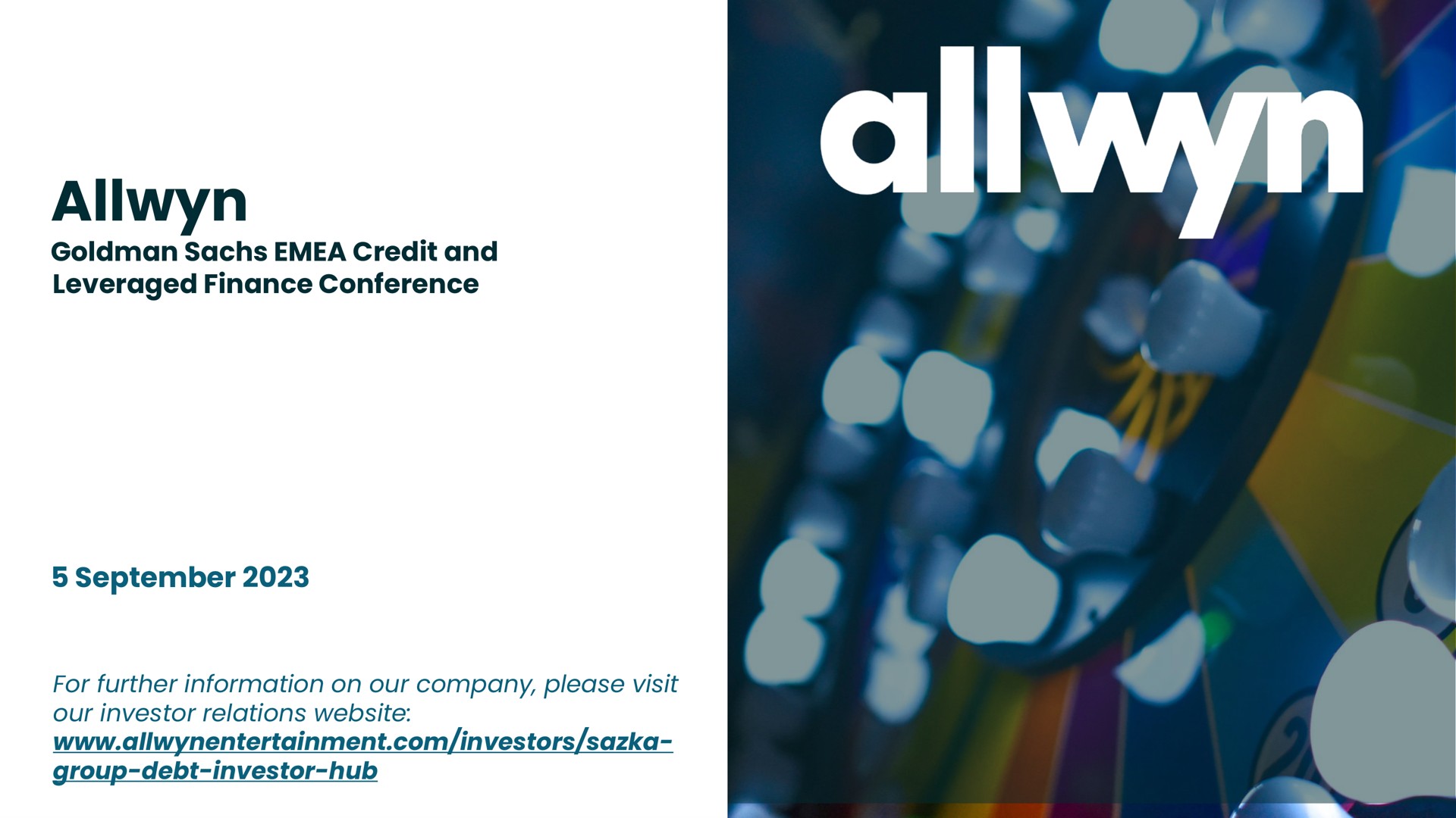 Allwyn investment banking deck slide