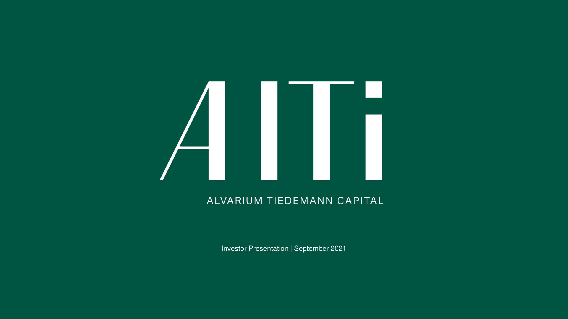 Alti — AITi investment banking deck slide