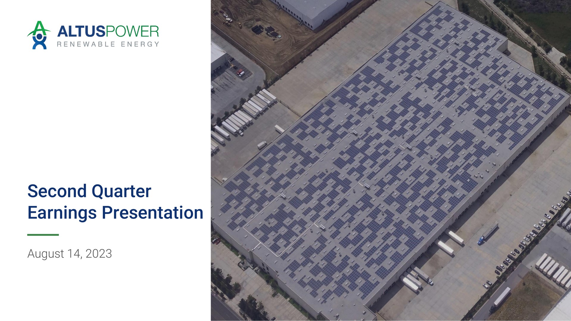 Altus Power — Second Quarter Earnings Presentation investment banking deck slide