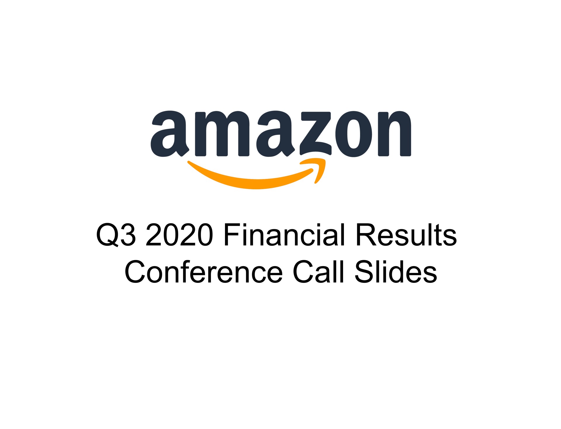 Amazon — Title Slide investment banking deck slide