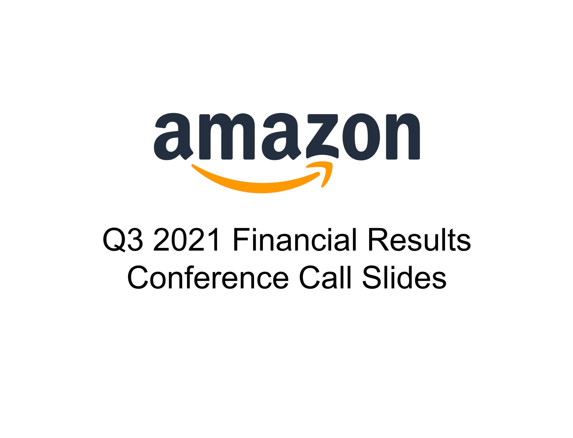 Amazon — Title Slide investment banking deck slide