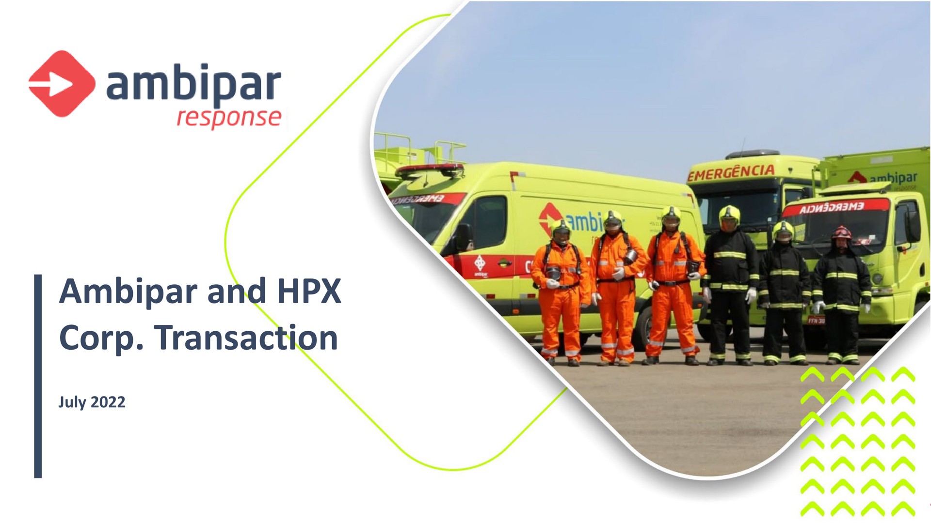 Ambipar Response — Ambipar and HPX Corp. Transaction investment banking deck slide