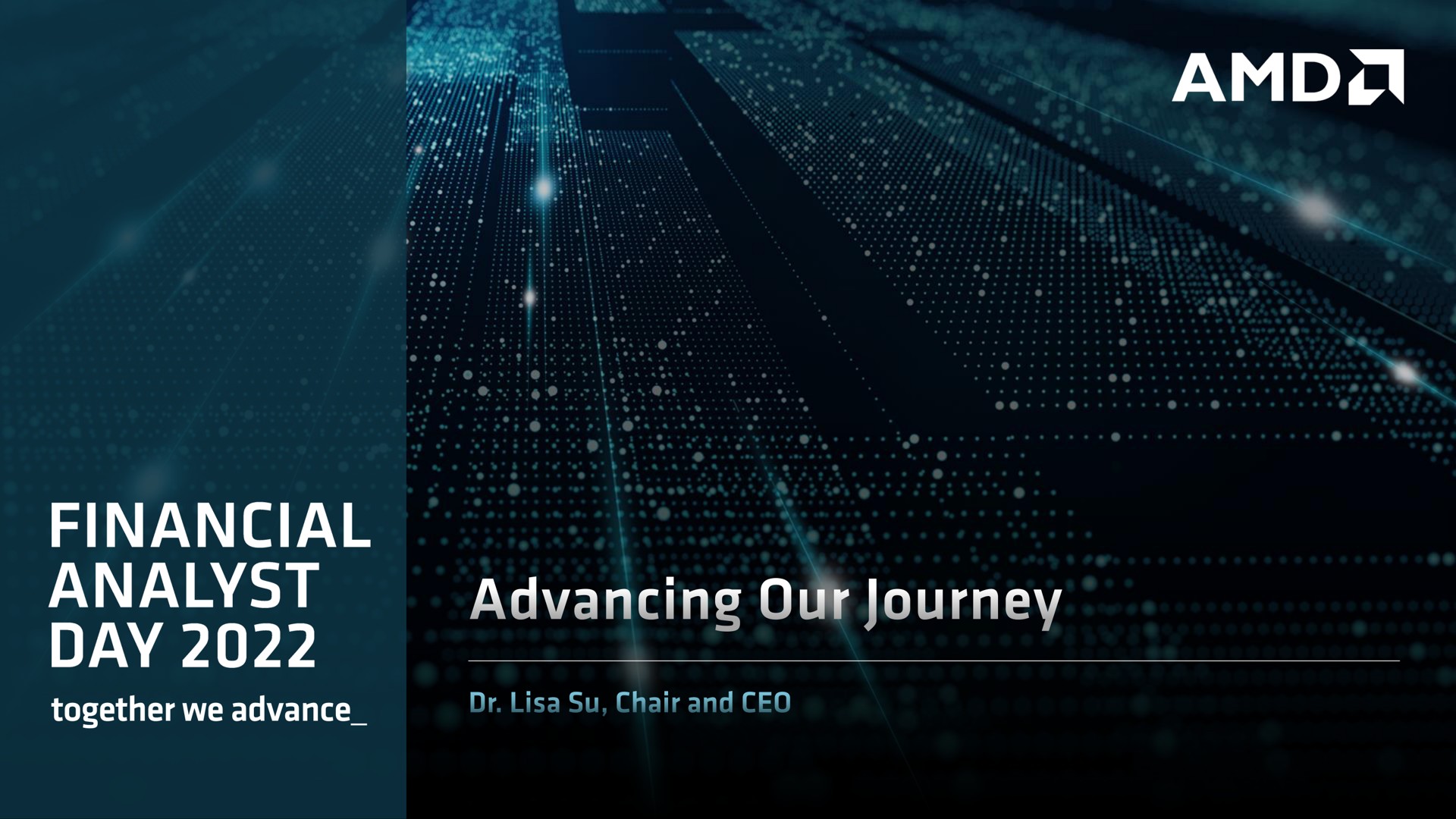 Amd — Advancing Our Journey investment banking deck slide