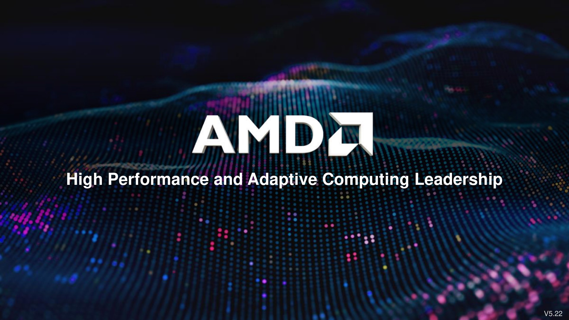 Amd — Cover Slide investment banking deck slide