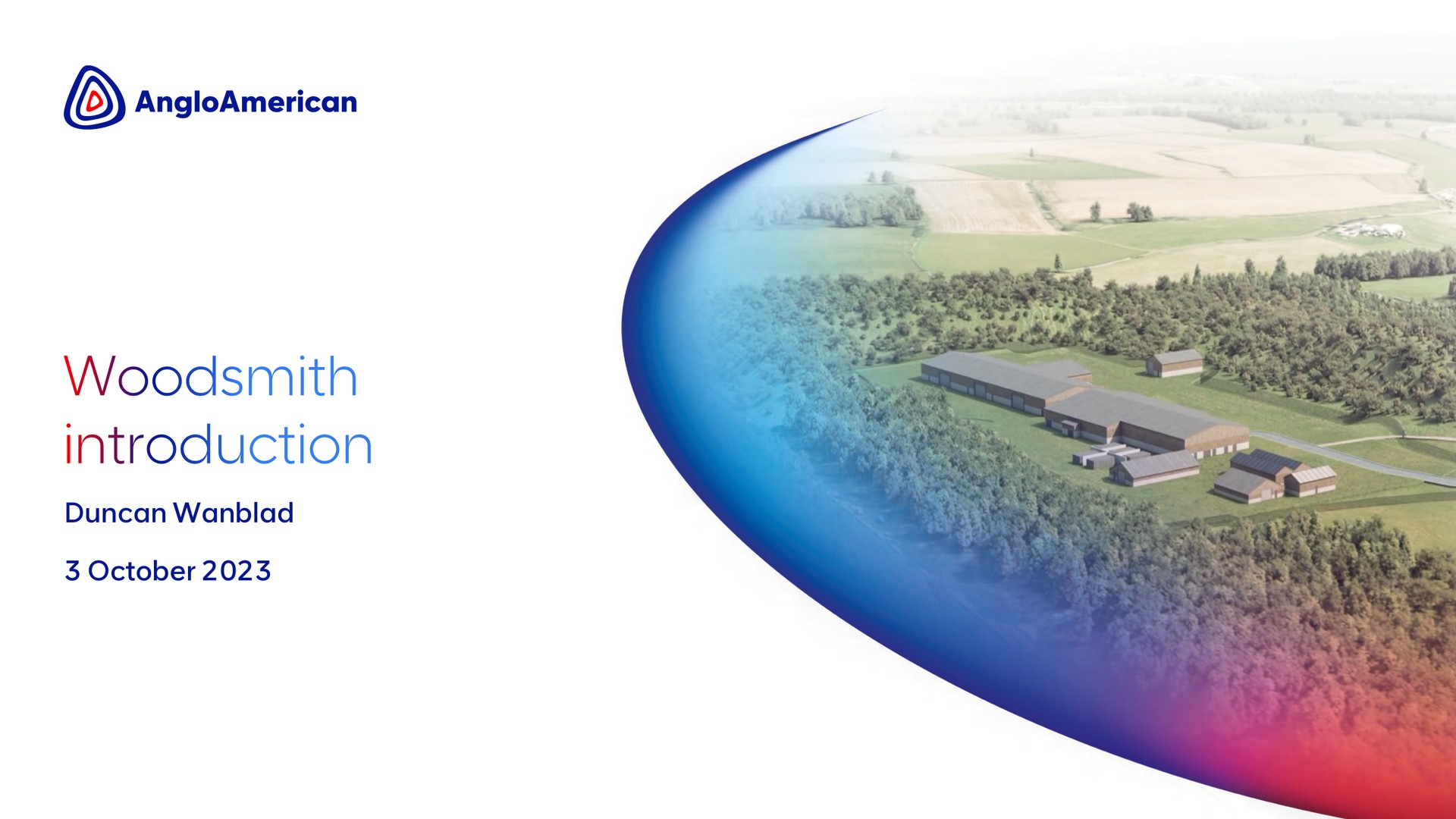 Anglo American — Woodsmith introduction investment banking deck slide
