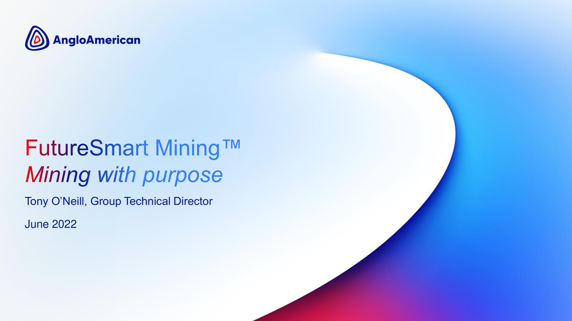 Anglo American — Title slide investment banking deck slide