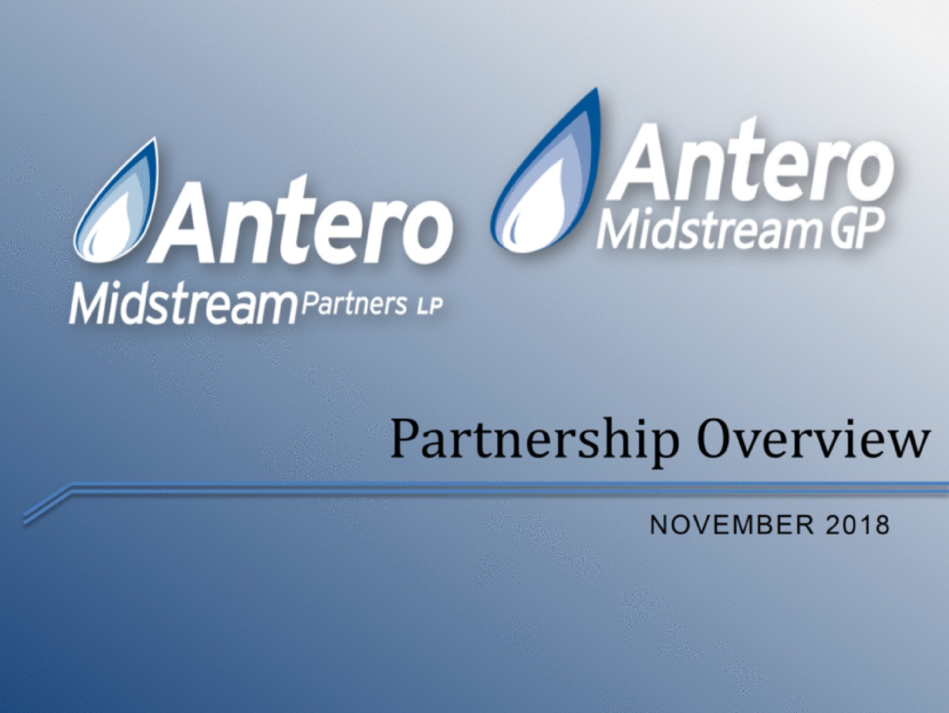 Antero Midstream Partners — Partnership Overview investment banking deck slide