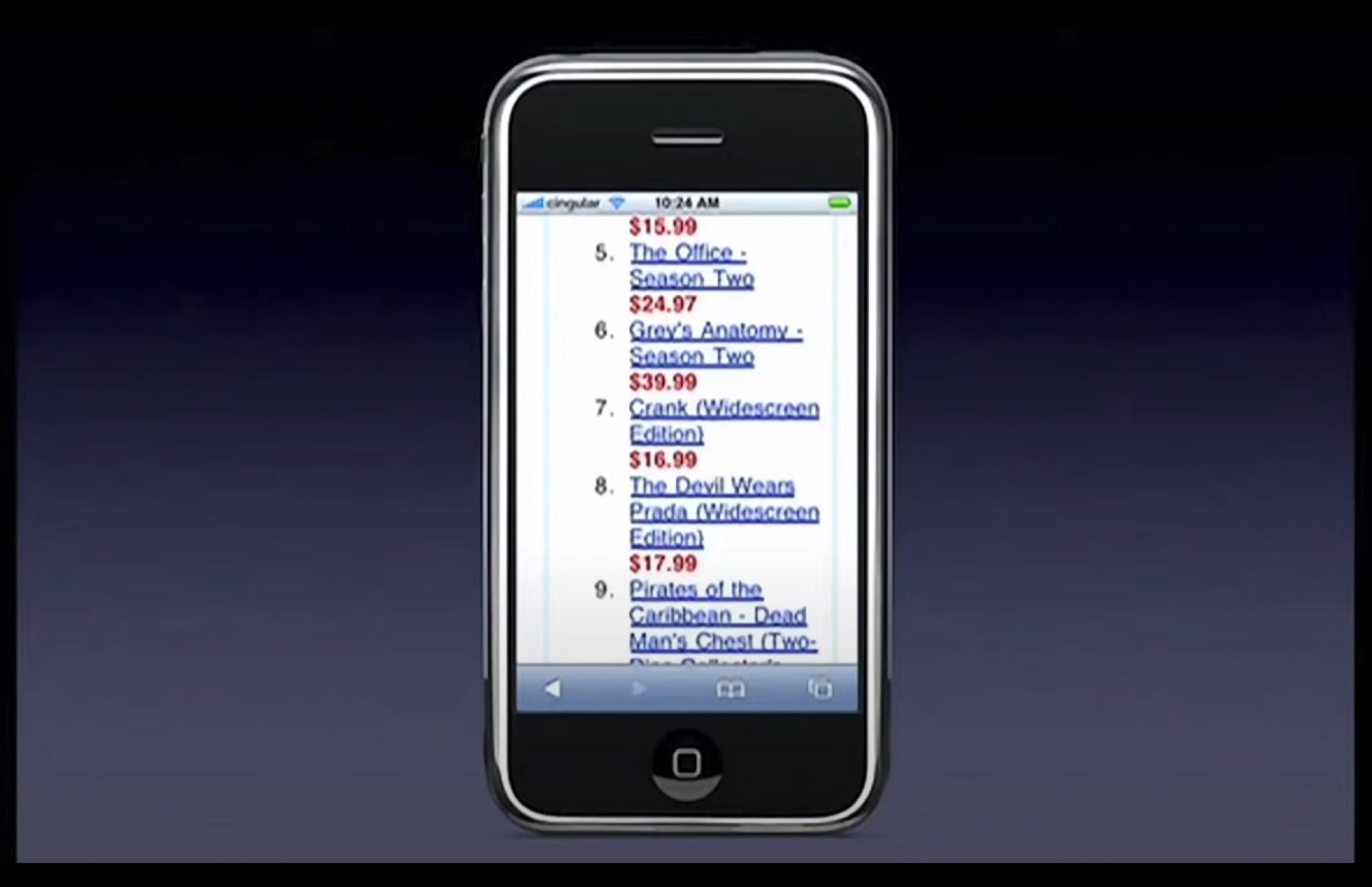 Table slide 119 from Apple — cover