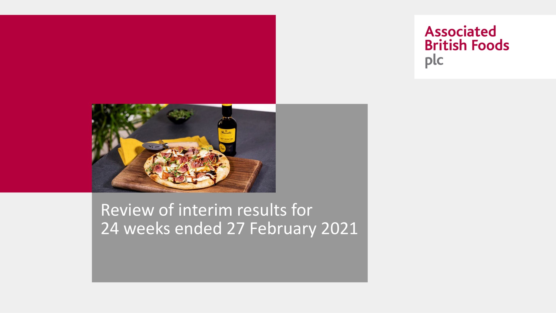 Associated British Foods — Cover Slide investment banking deck slide