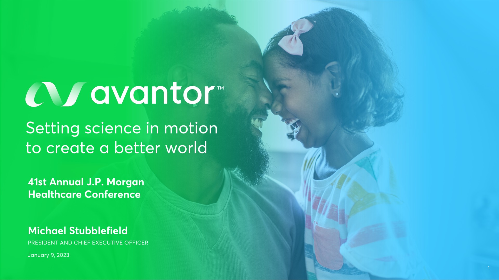 Avantor — Title Slide investment banking deck slide