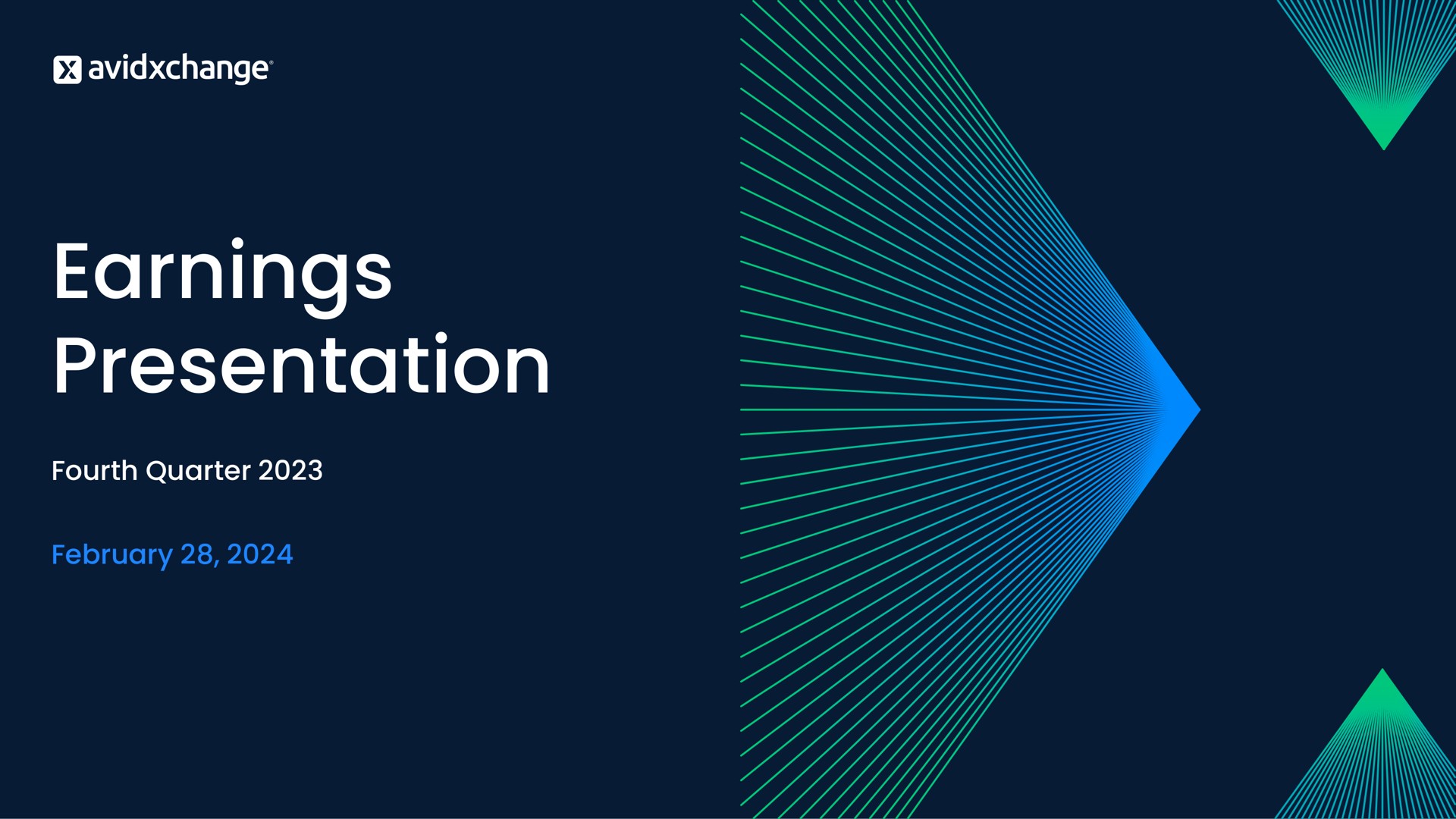 Avidxchange — Earnings Presentation investment banking deck slide