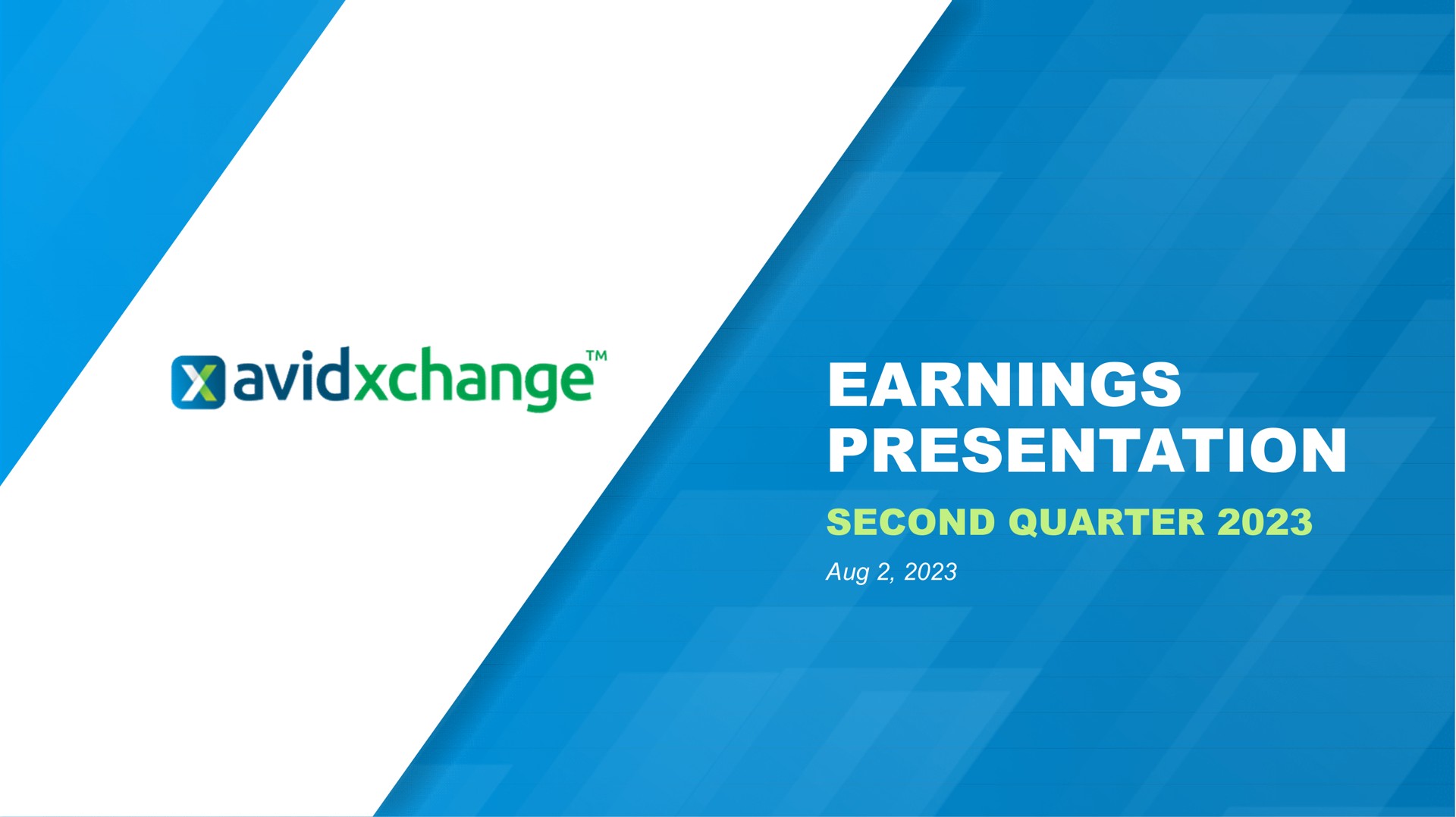 Avidxchange — Earnings Presentation investment banking deck slide