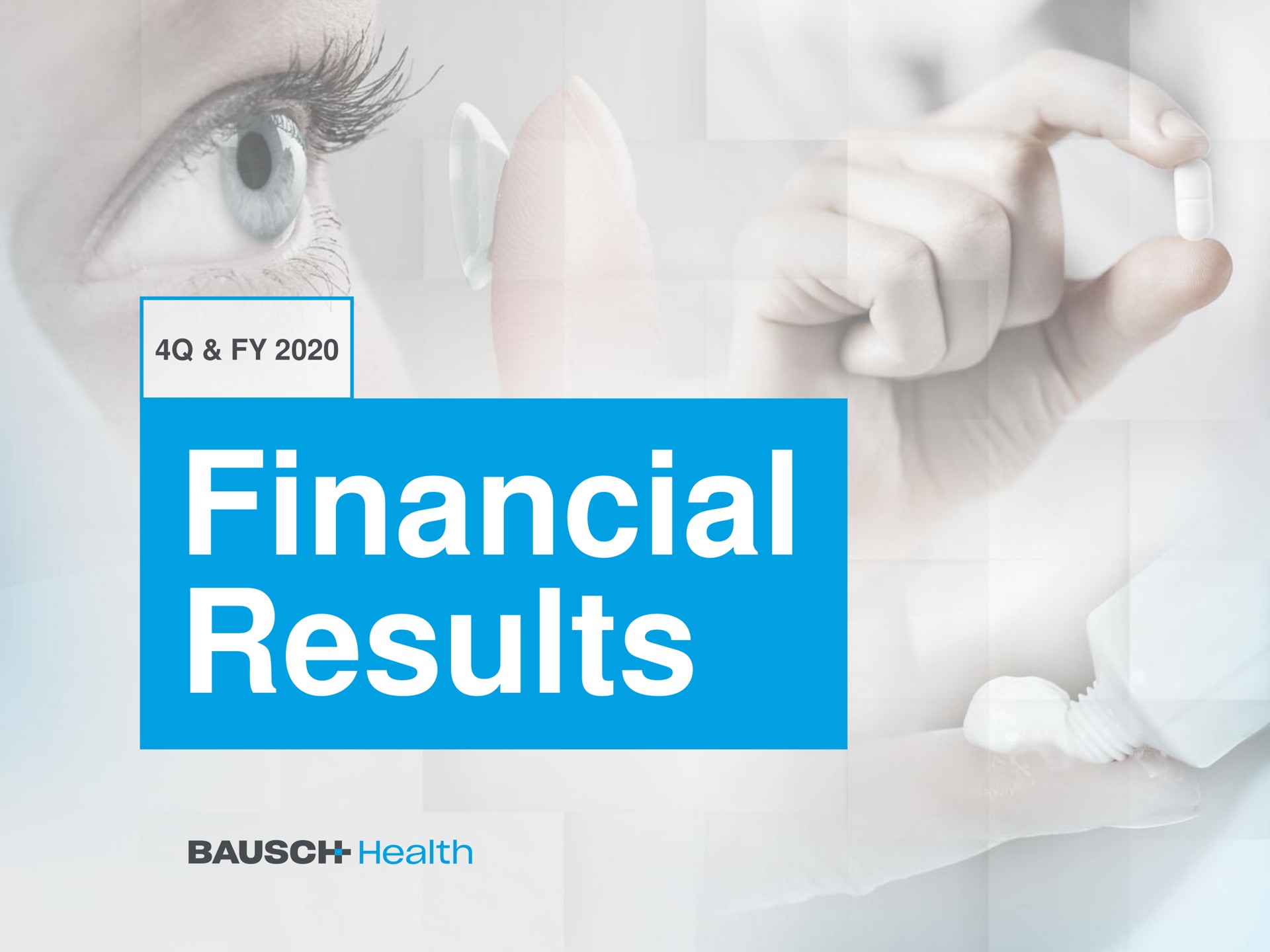 Bausch Health — Presentation Cover Slide investment banking deck slide