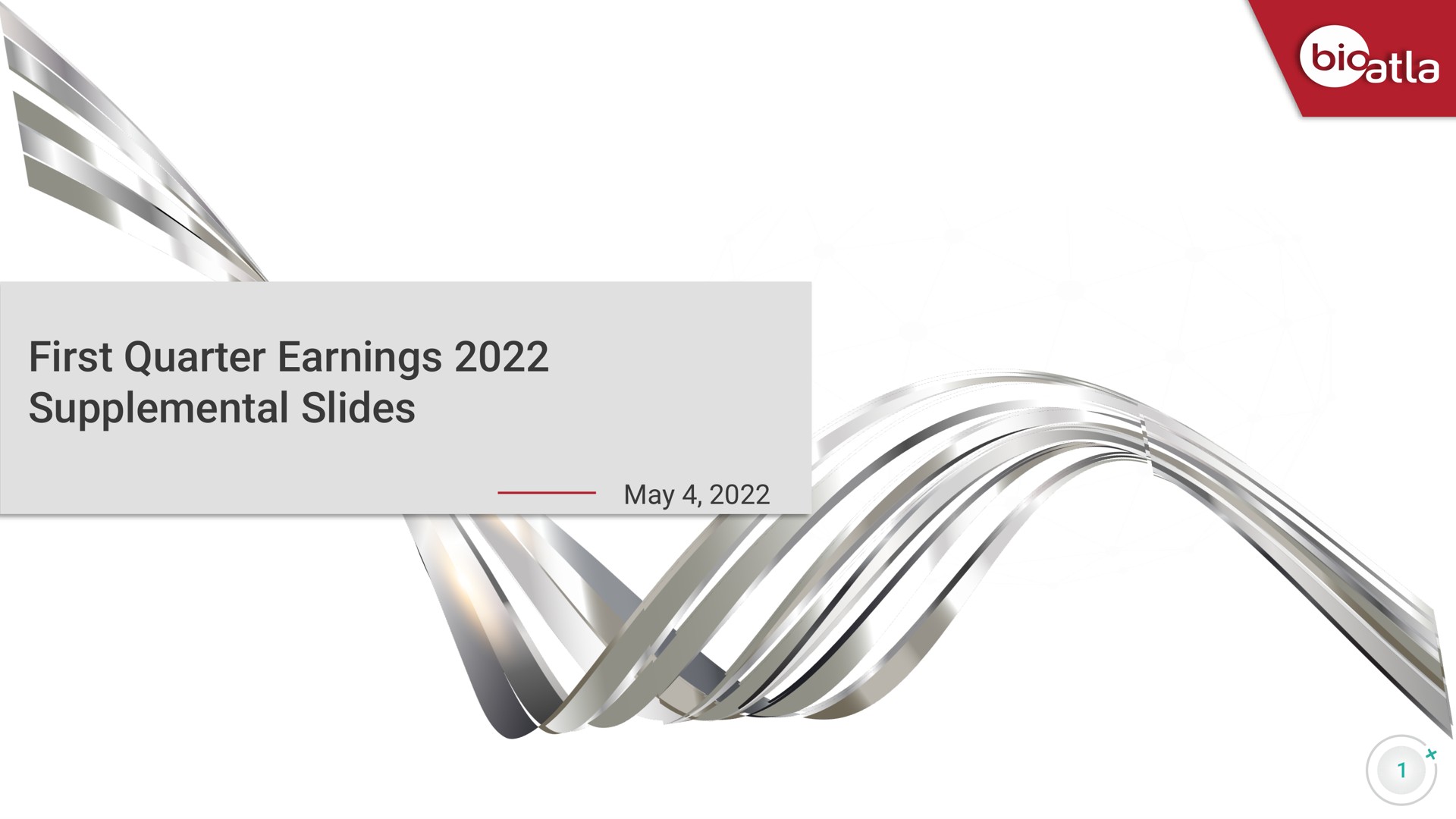 Bioatla — First Quarter Earnings 2022 Supplemental Slides investment banking deck slide