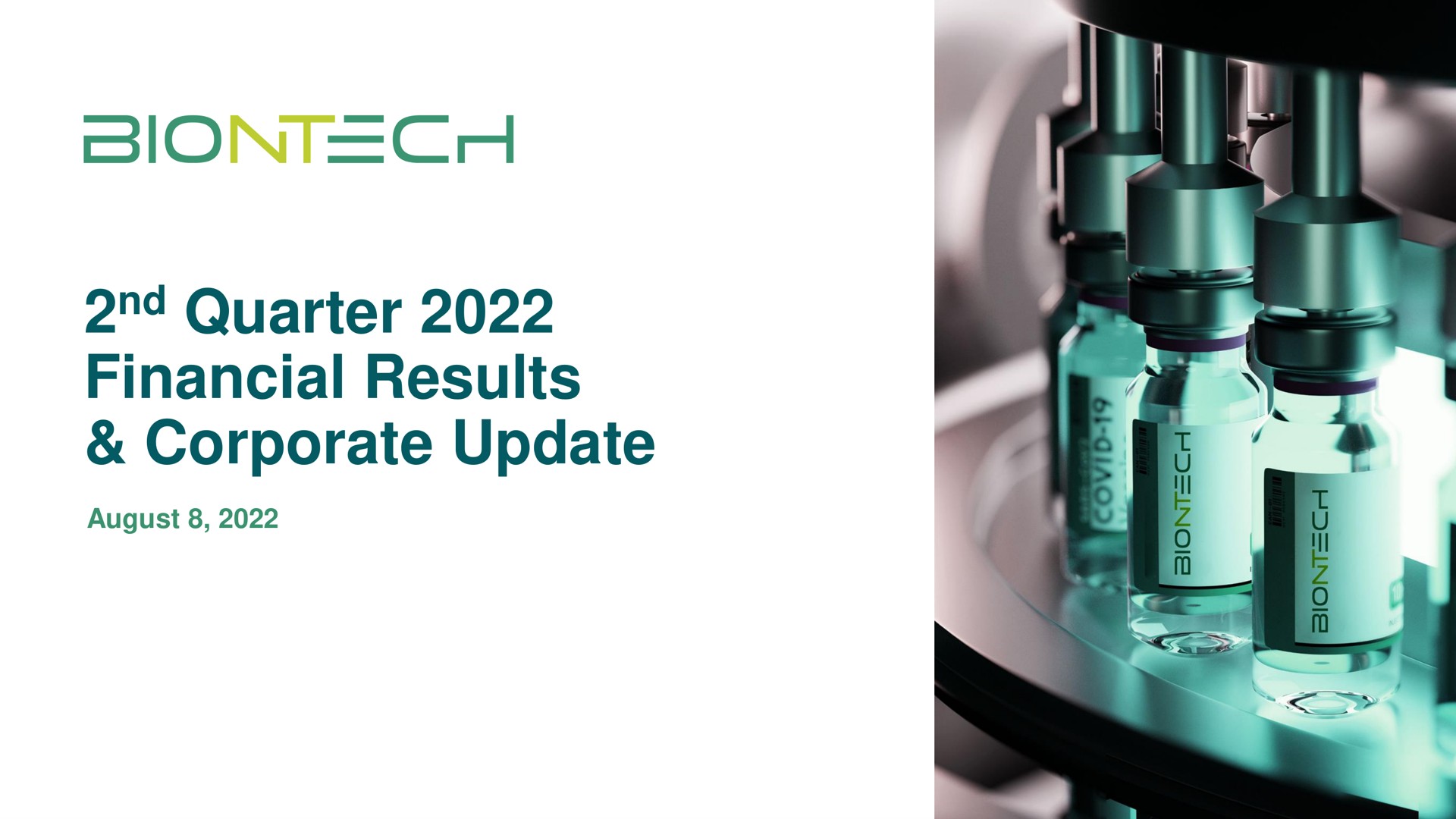 Biontech — 2nd Quarter 2022 Financial Results & Corporate Update investment banking deck slide