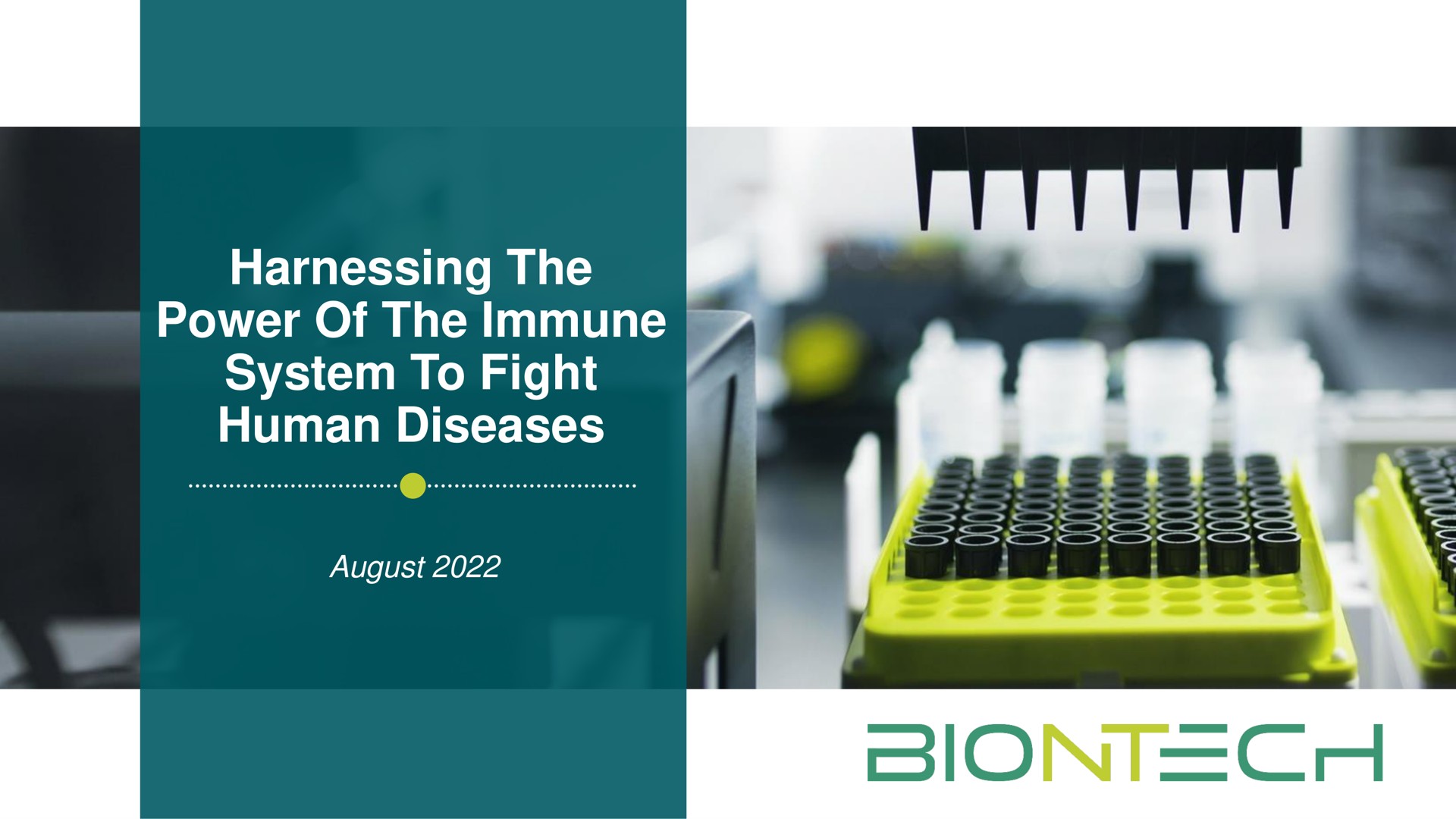 Biontech — Harnessing The Power Of The Immune System To Fight Human Diseases investment banking deck slide