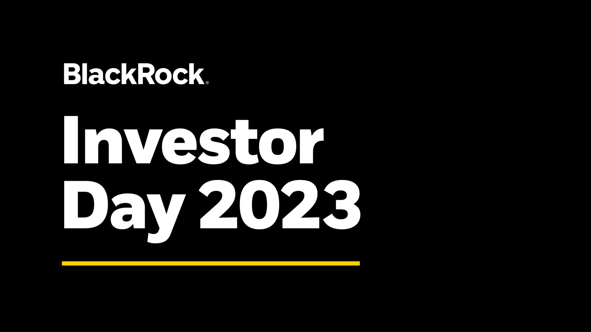 Blackrock — Investor Day 2023 investment banking deck slide