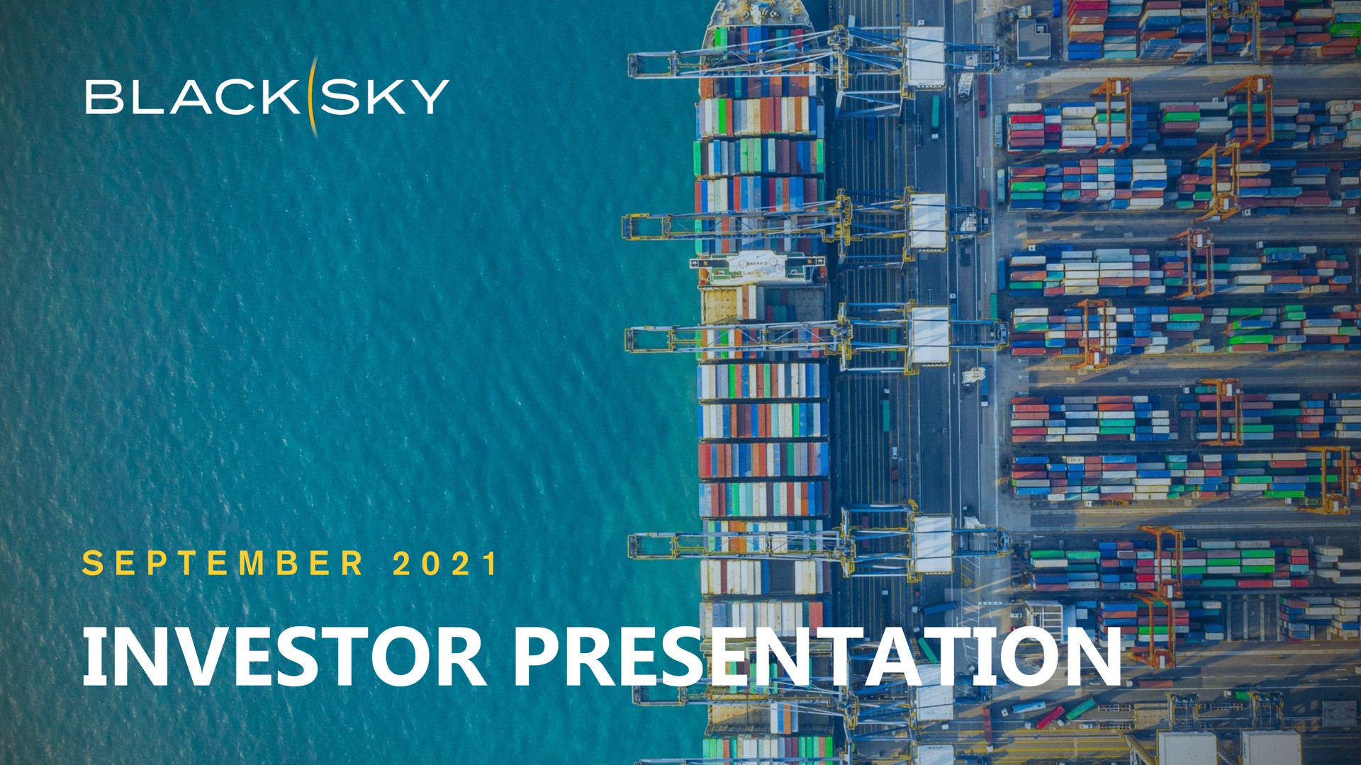 Blacksky — Investor Presentation investment banking deck slide