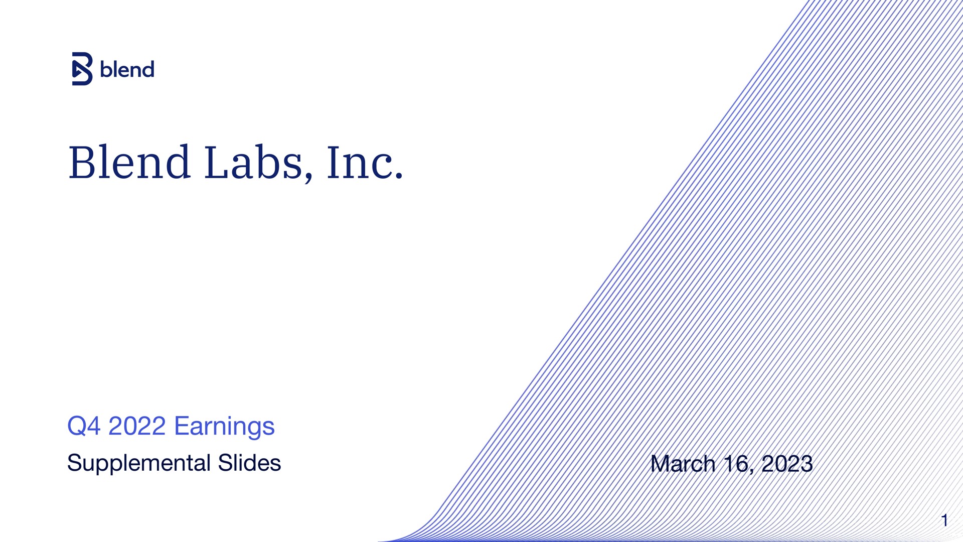 Blend — Blend Labs, Inc. investment banking deck slide