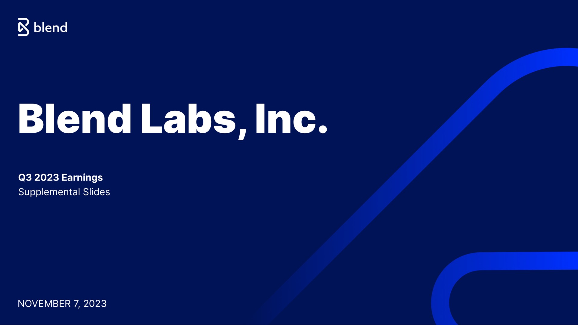 Blend — Blend Labs, Inc. investment banking deck slide