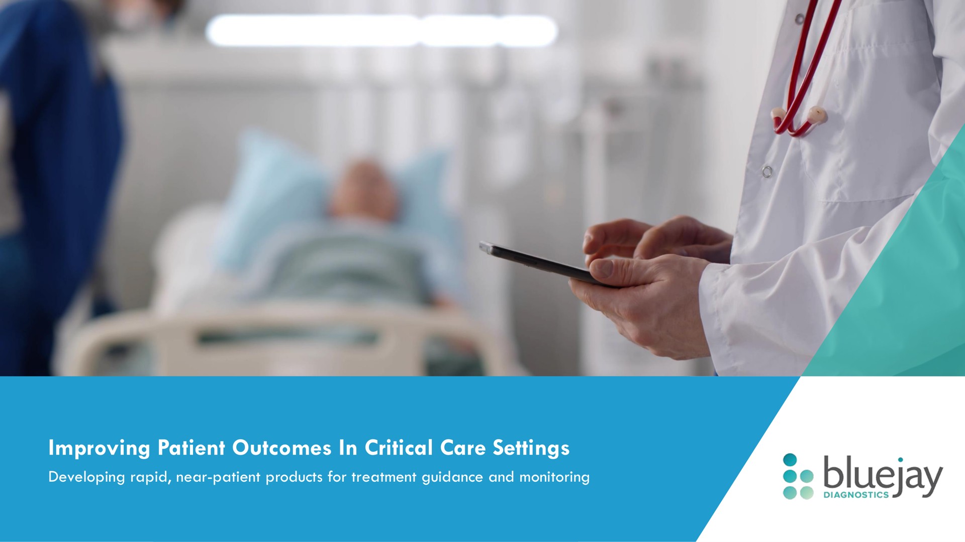 Bluejay — Improving Patient Outcomes In Critical Care Settings investment banking deck slide