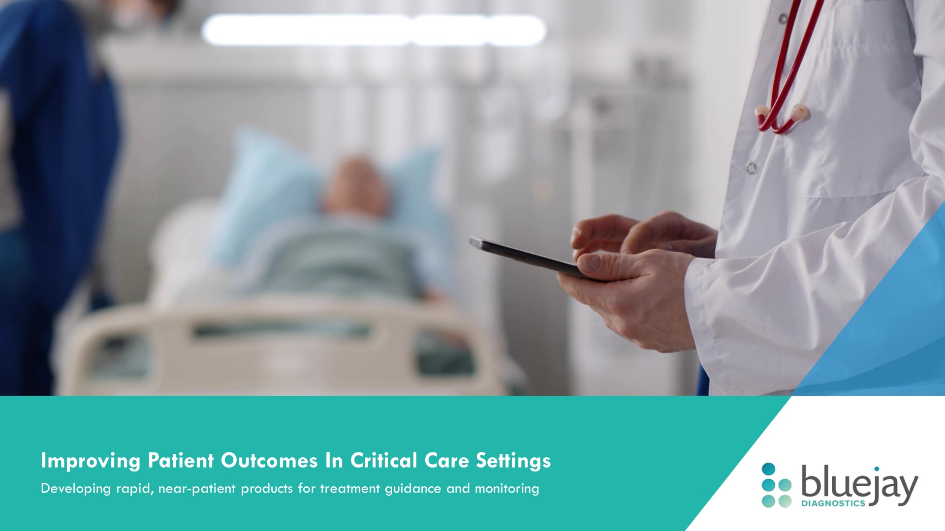 Bluejay — Improving Patient Outcomes In Critical Care Settings investment banking deck slide