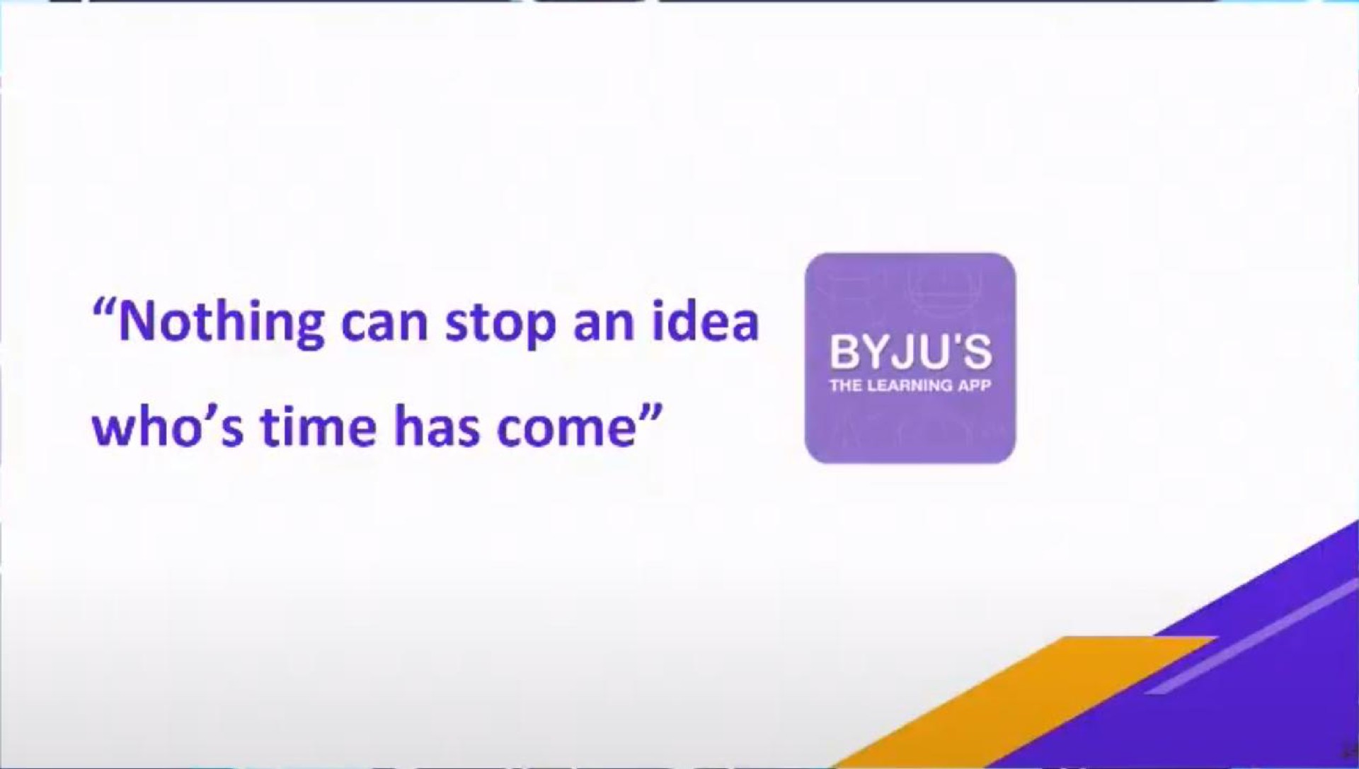 Quote slide 17 from Byjus — Cover Slide