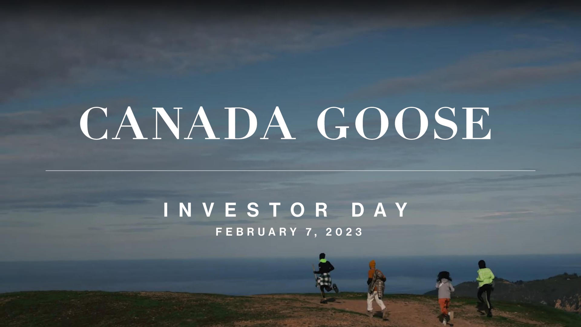 Canada Goose investment banking deck slide
