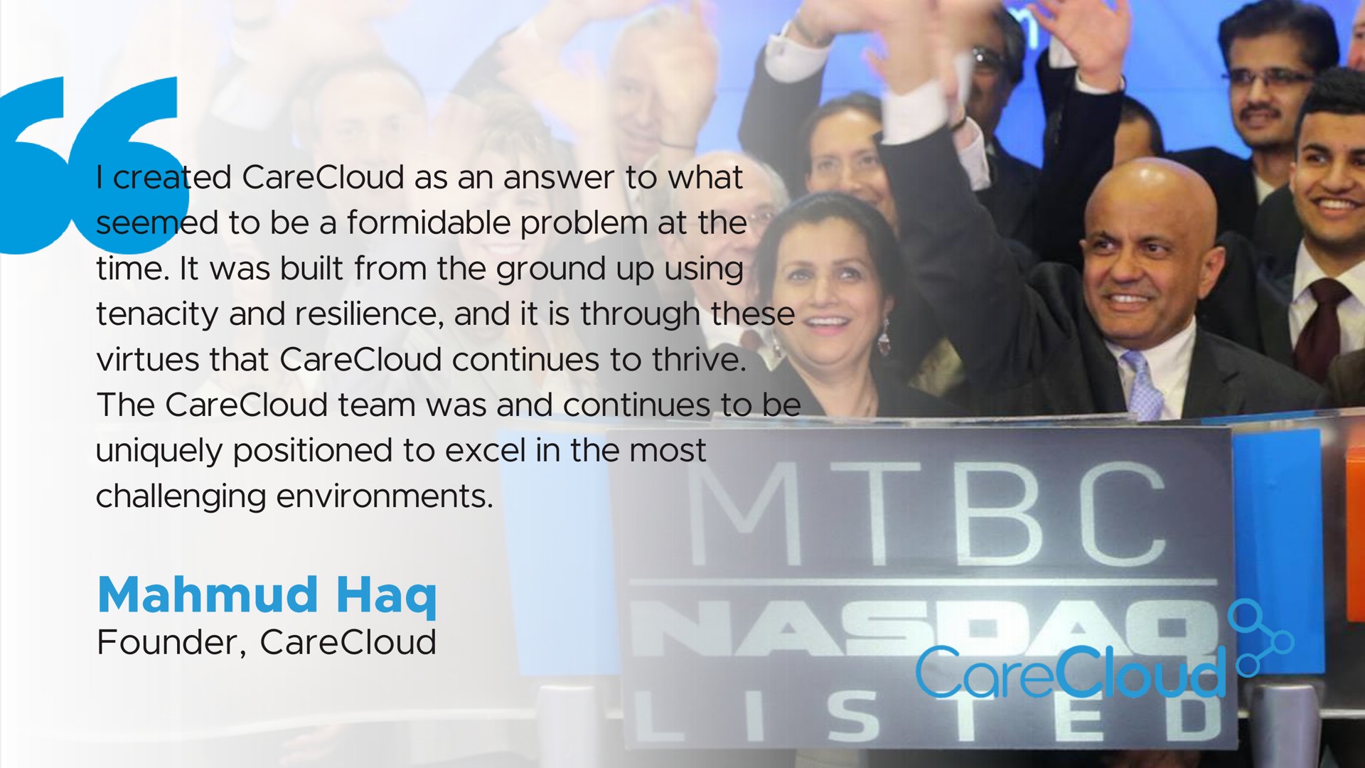 Quote slide 3 from Carecloud — Carecloud: Redefining The Next Generation Of Healthcare