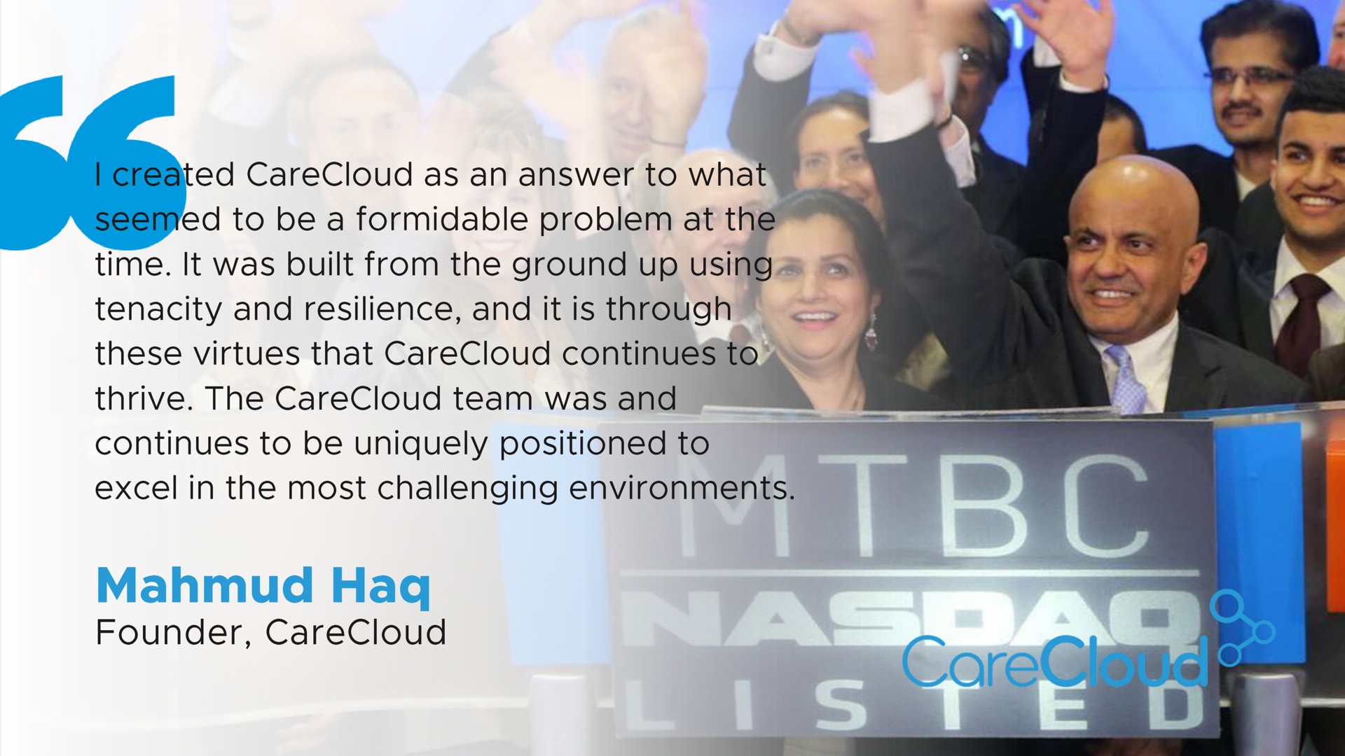 Quote slide 3 from Carecloud — Carecloud: Redefining The Next Generation Of Healthcare