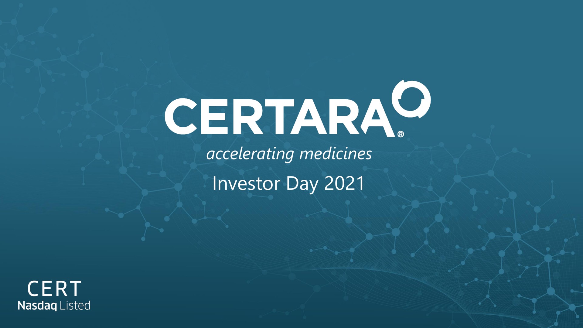 Certara investment banking deck slide
