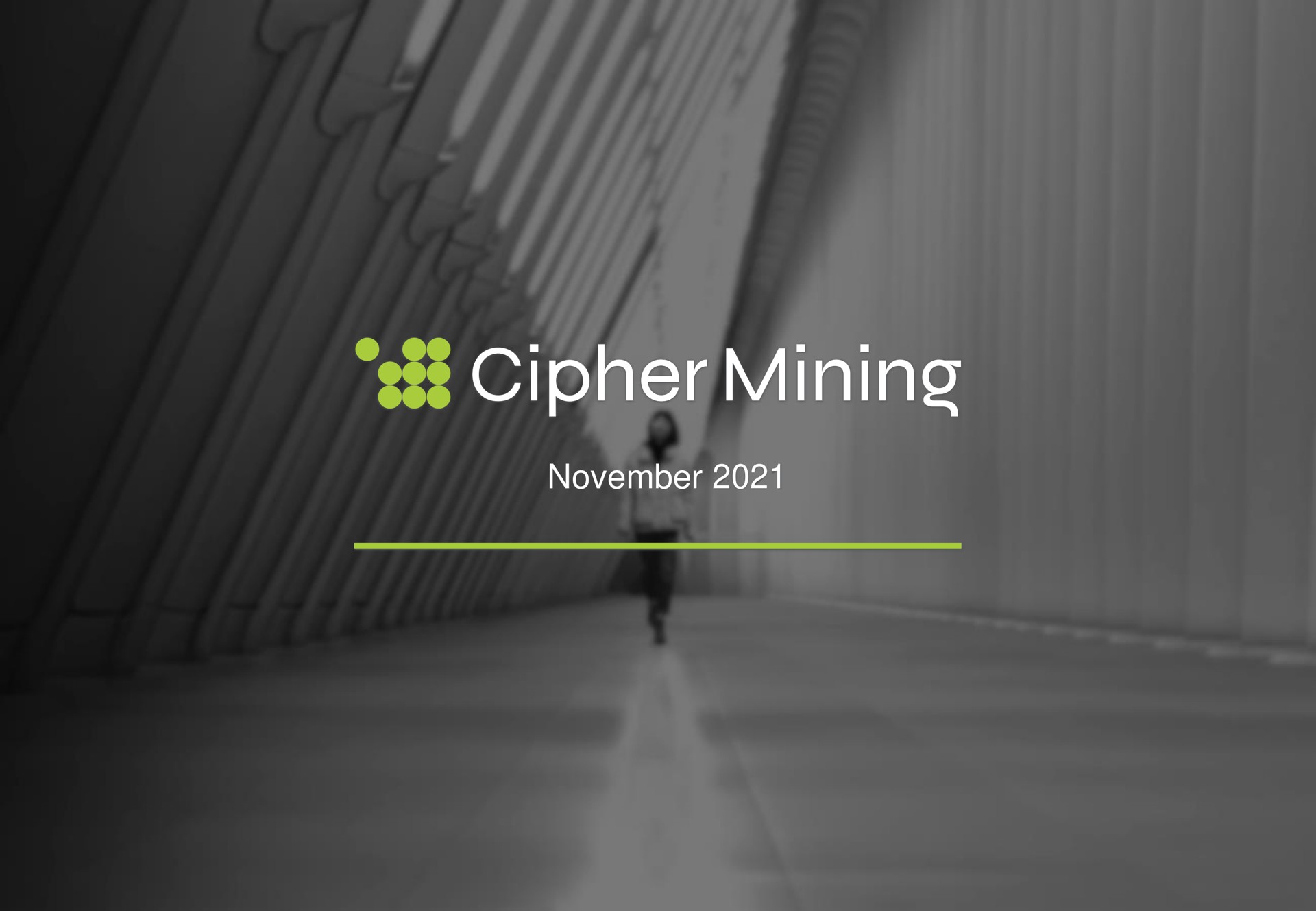 Cipher Mining investment banking deck slide