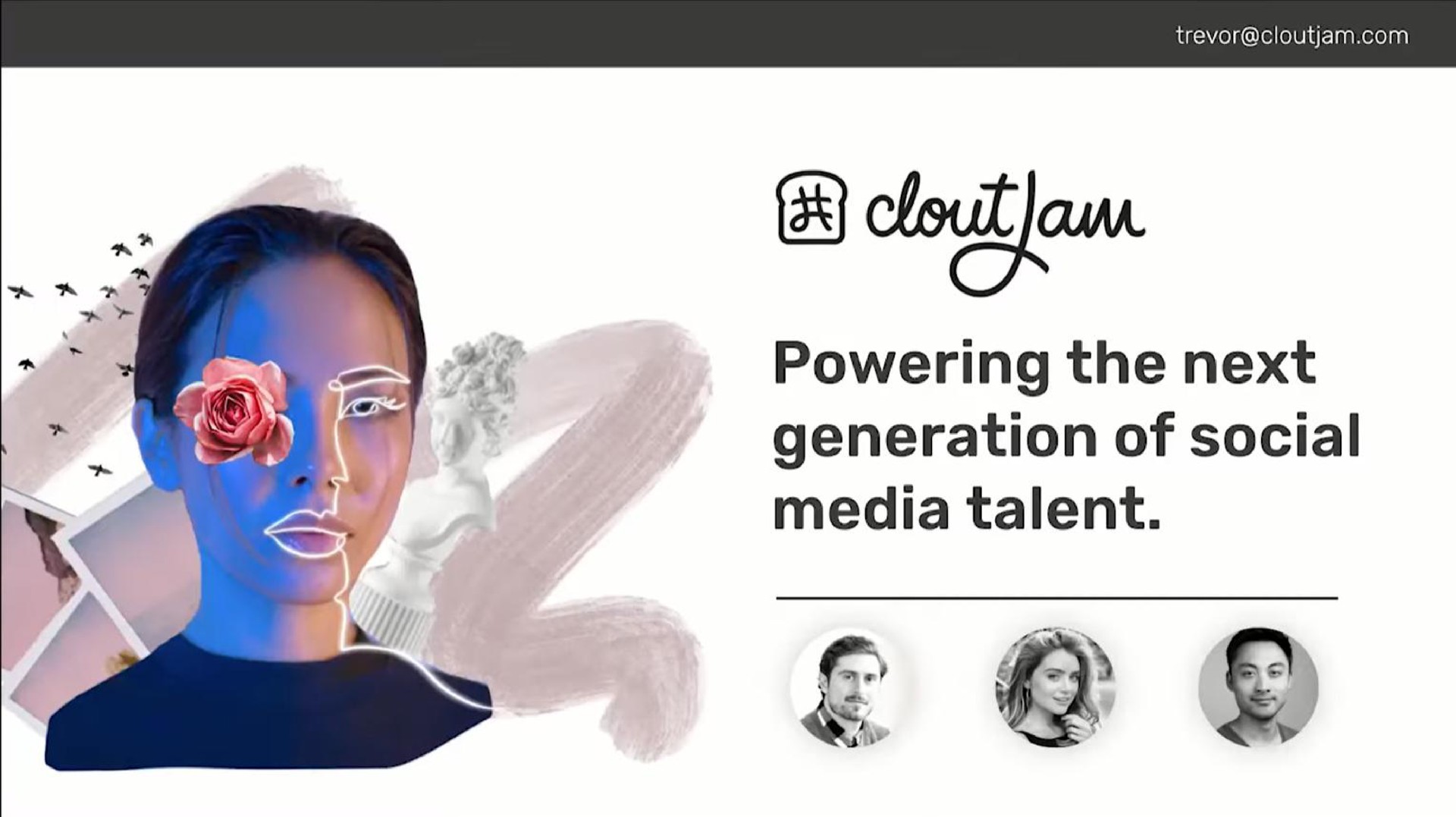 Clout Jam — Powering the next generation of social media talent. investment banking deck slide