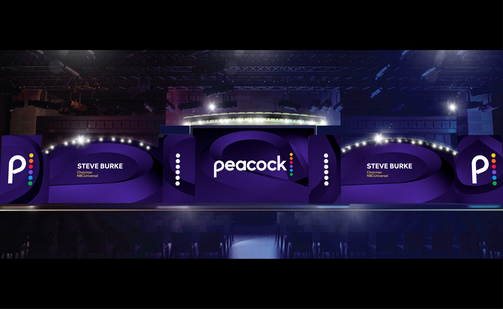 Comcast — Event Stage Backdrop investment banking deck slide