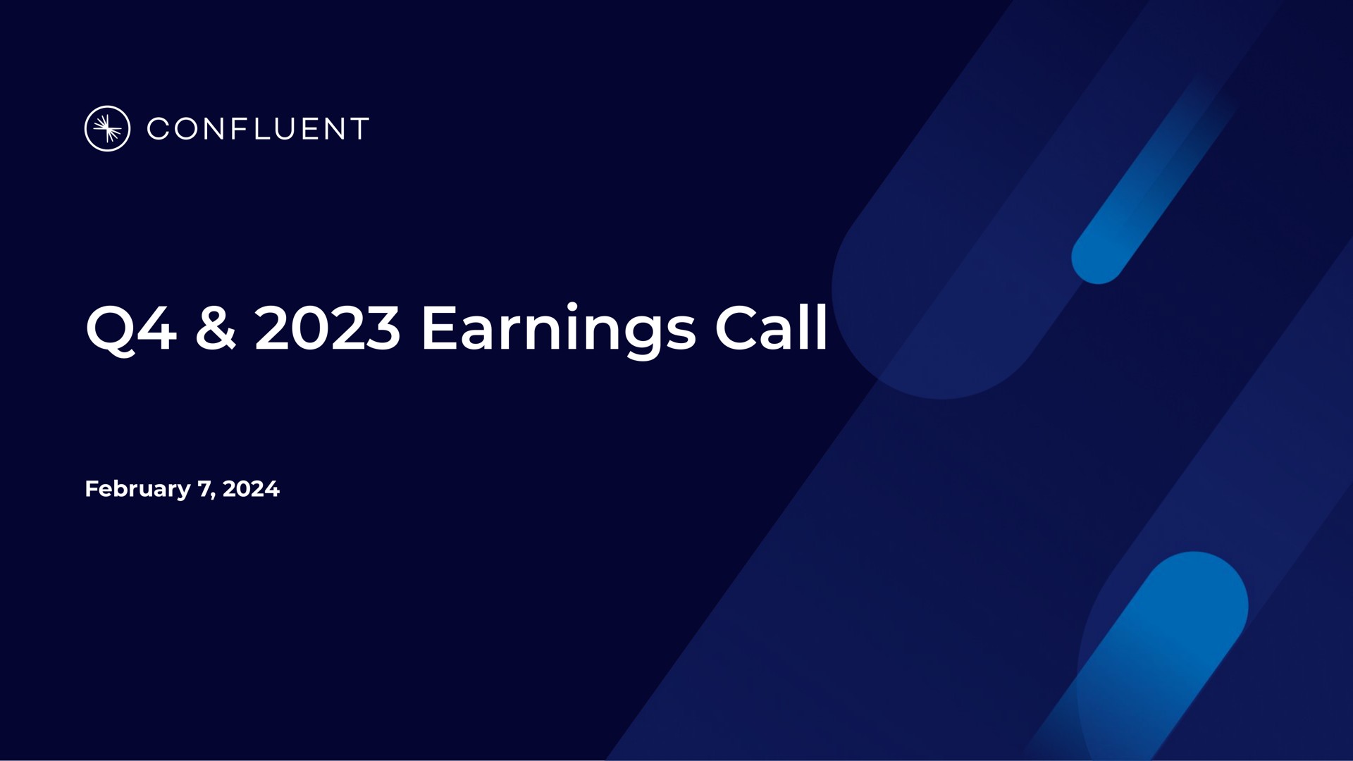 Confluent — Q4 & 2023 Earnings Call investment banking deck slide