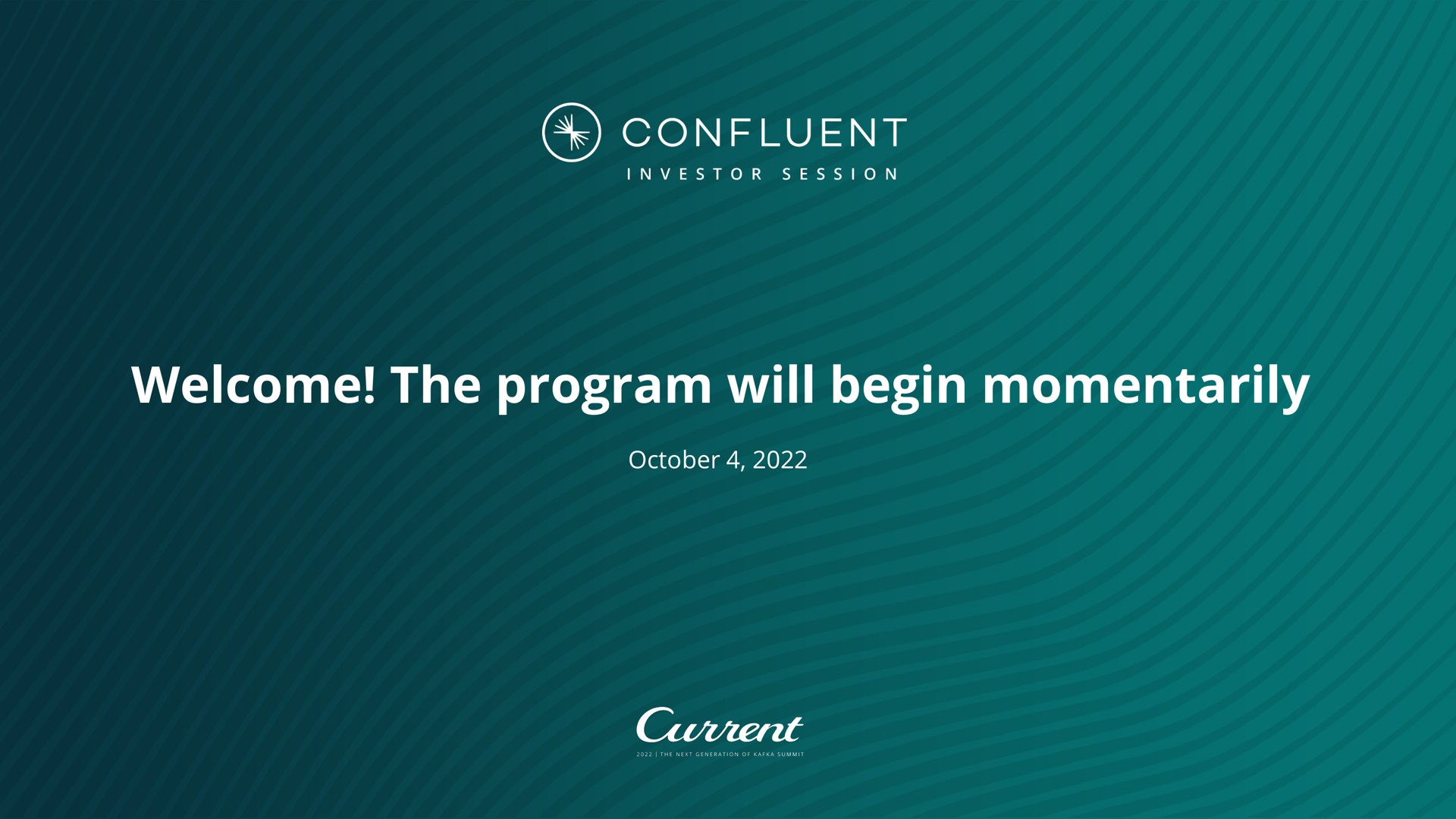 Confluent — cover slide investment banking deck slide