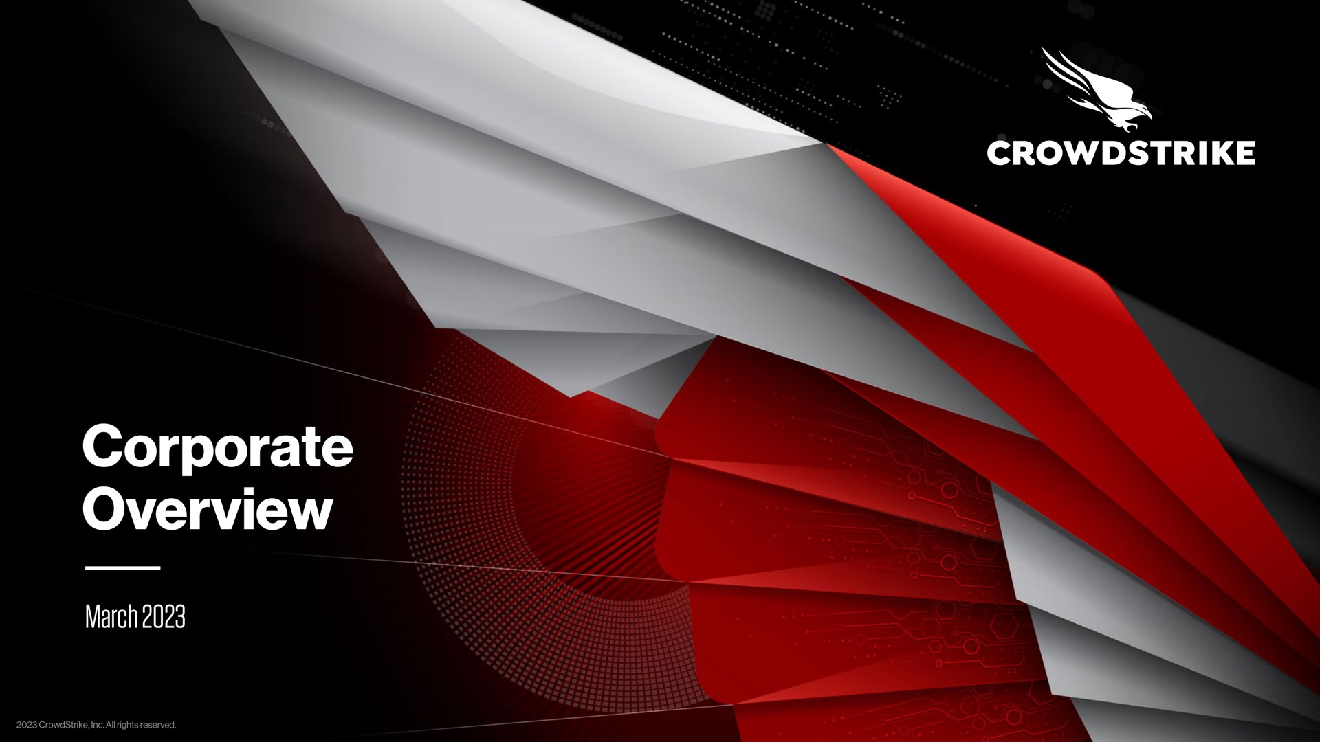 Crowdstrike — Corporate Overview investment banking deck slide