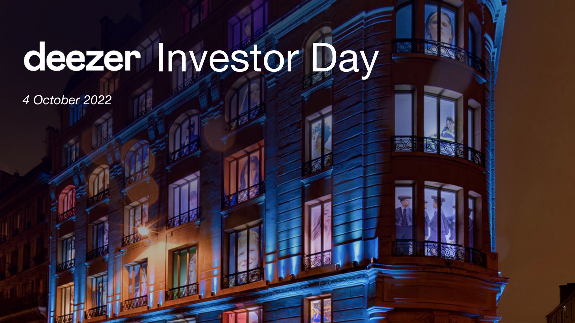 Deezer — deezer Investor Day investment banking deck slide